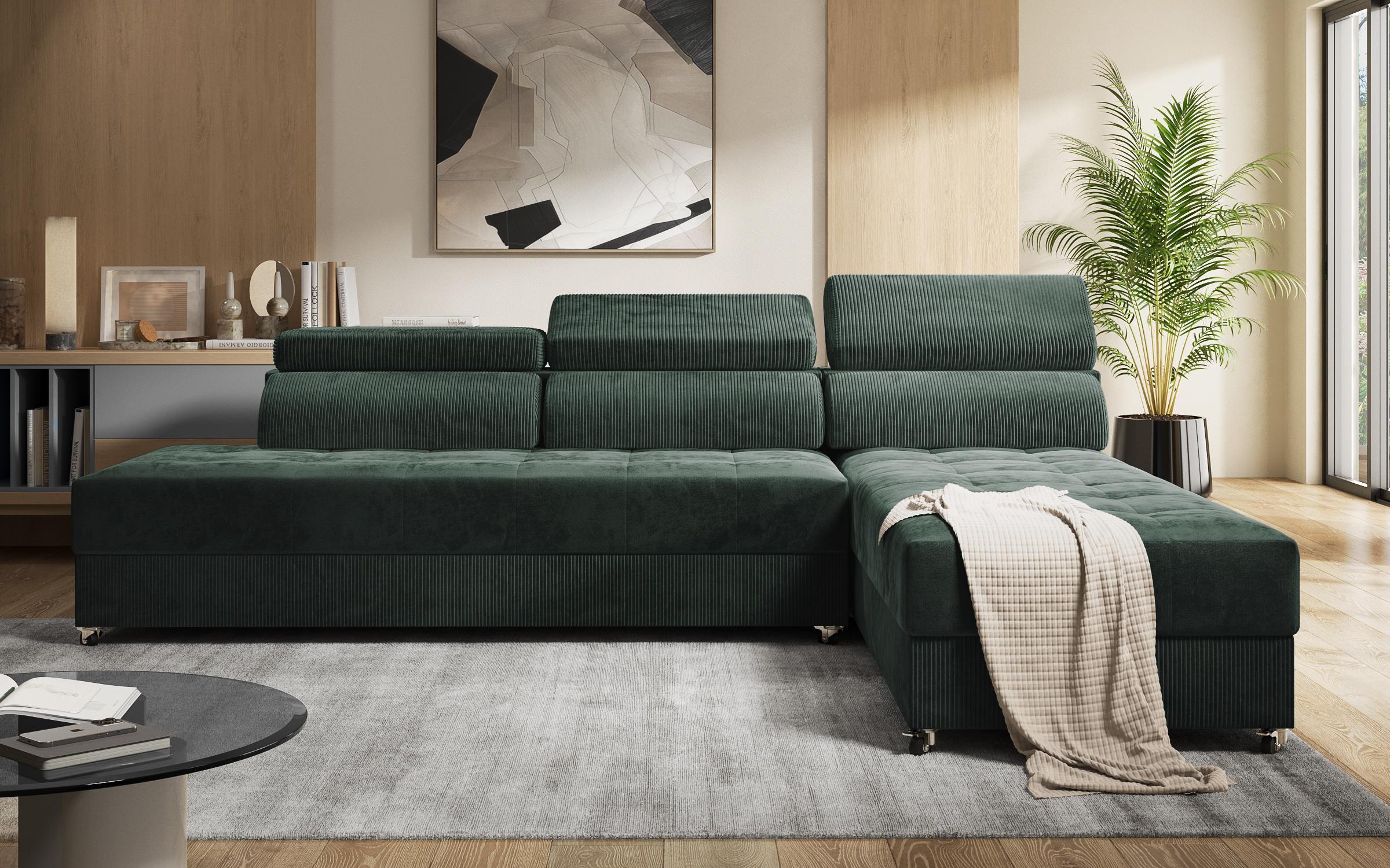 Coltar de living Mareti, verde  1