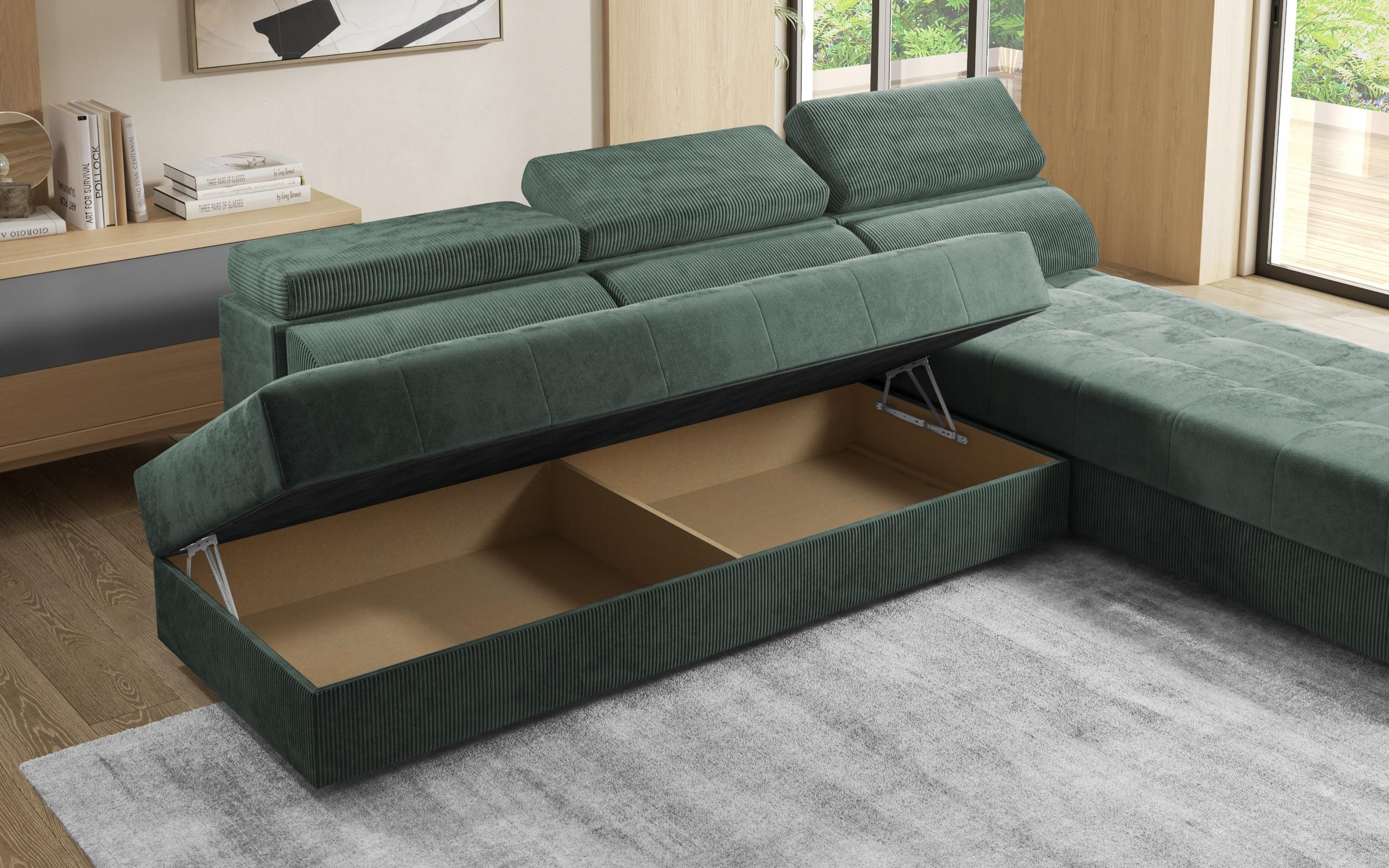 Coltar de living Mareti, verde  5