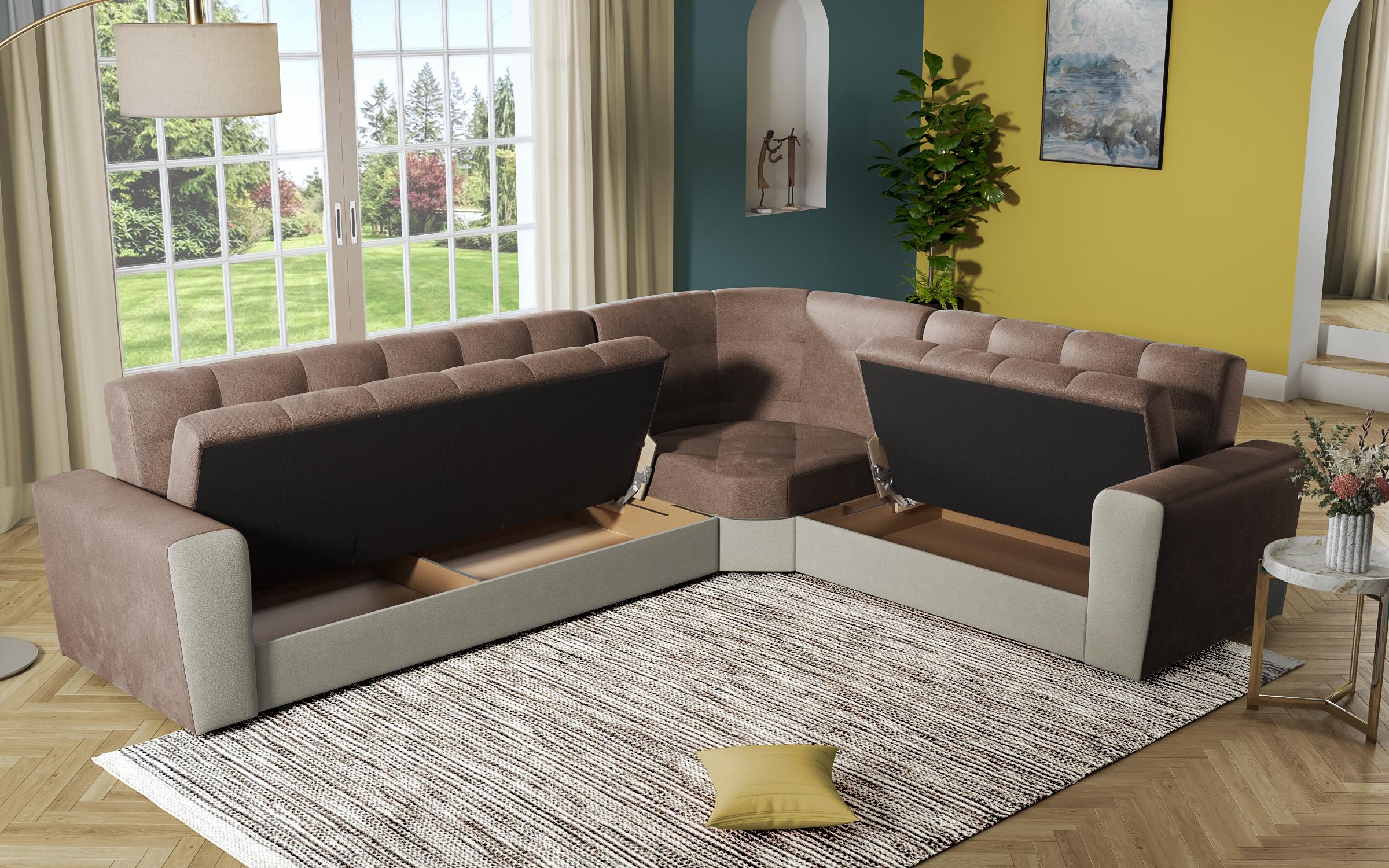 Coltar de living  Miravel, maro + bej inchis  8