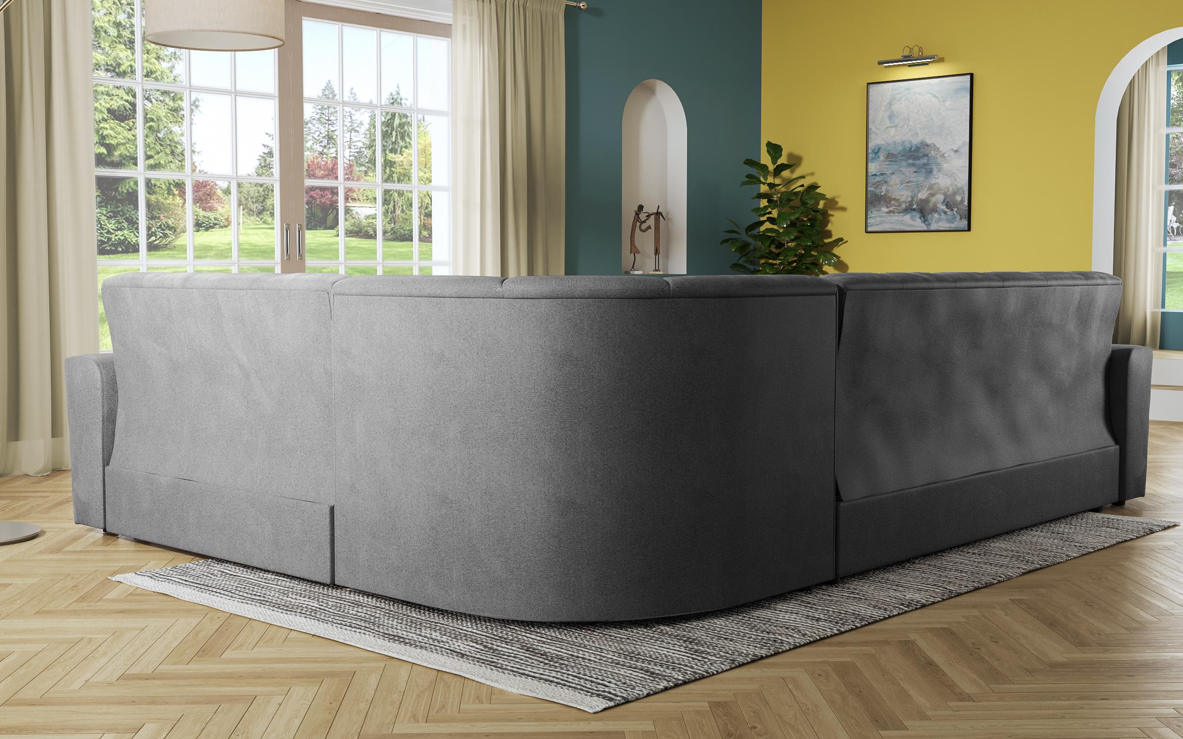 Coltar pentru living  Miravel, gri inchis  + gri deschis  9