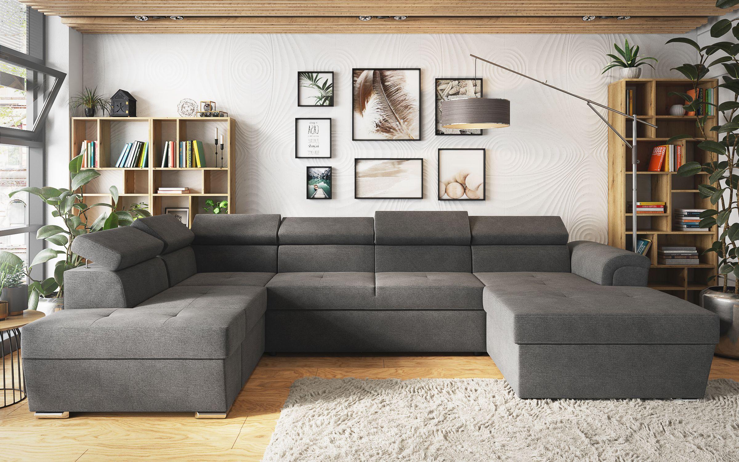 Coltar in forma de U Medison, gri inchis  1