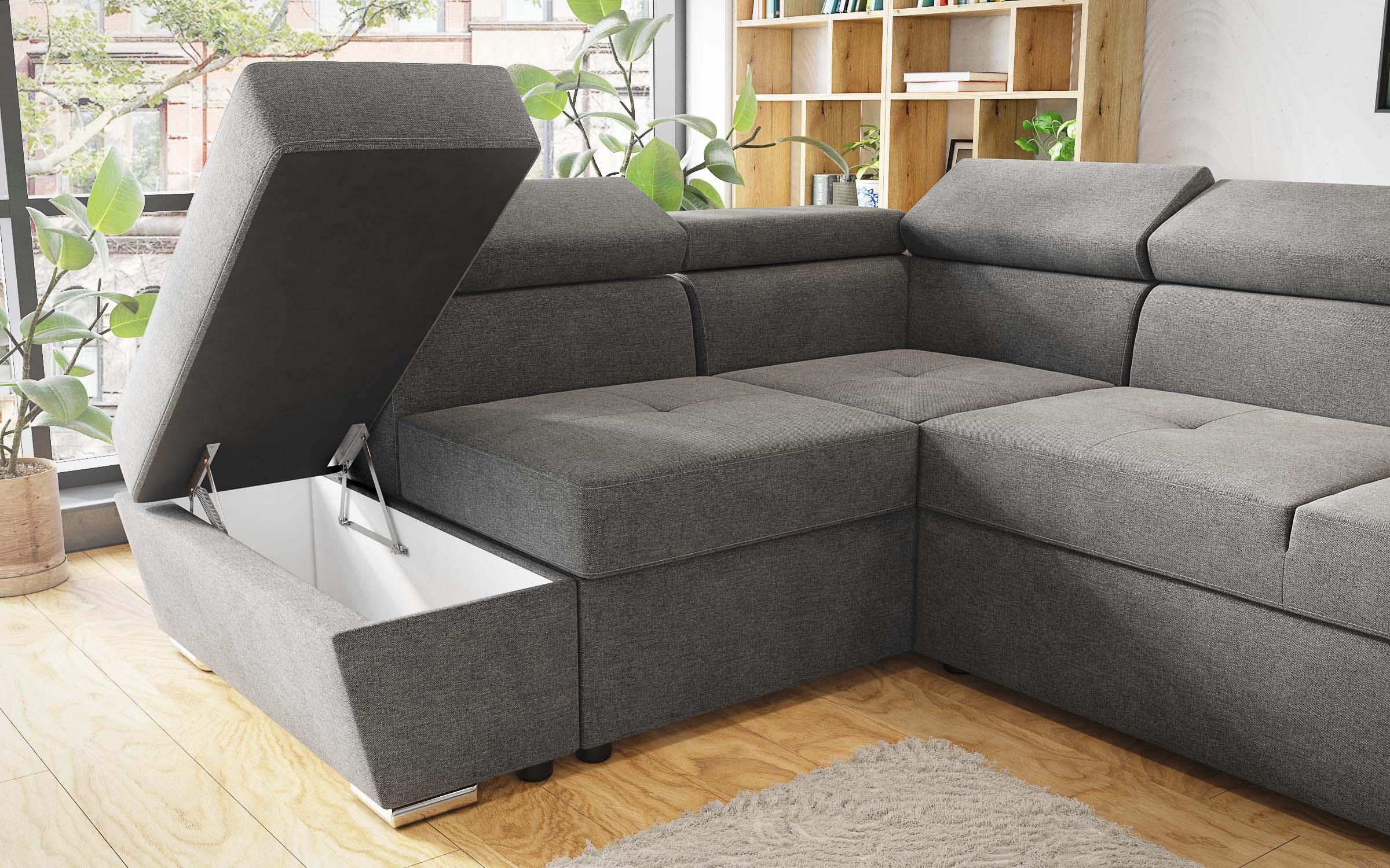 Coltar in forma de U Medison, gri inchis  7