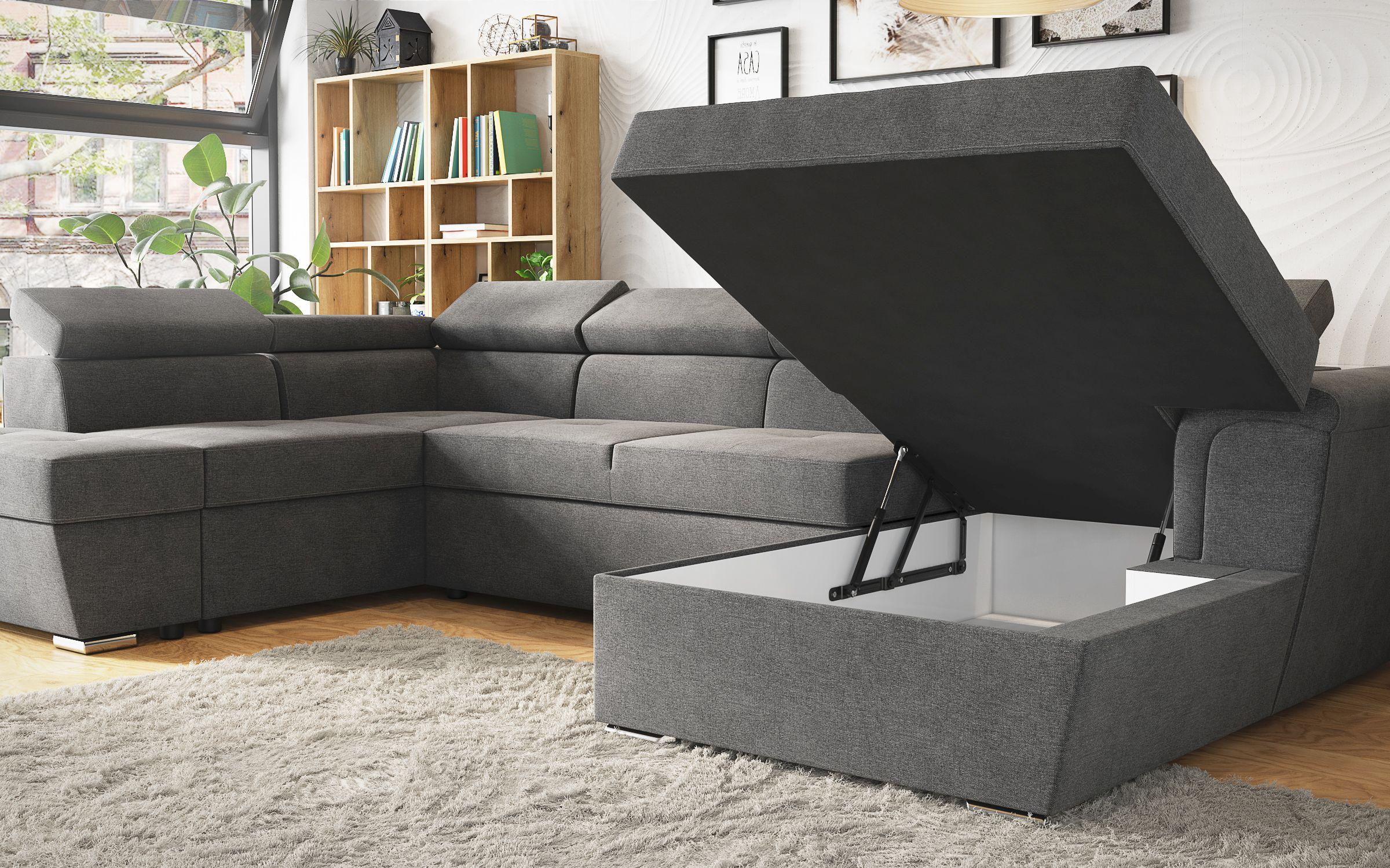 Coltar in forma de U Medison, gri inchis  3