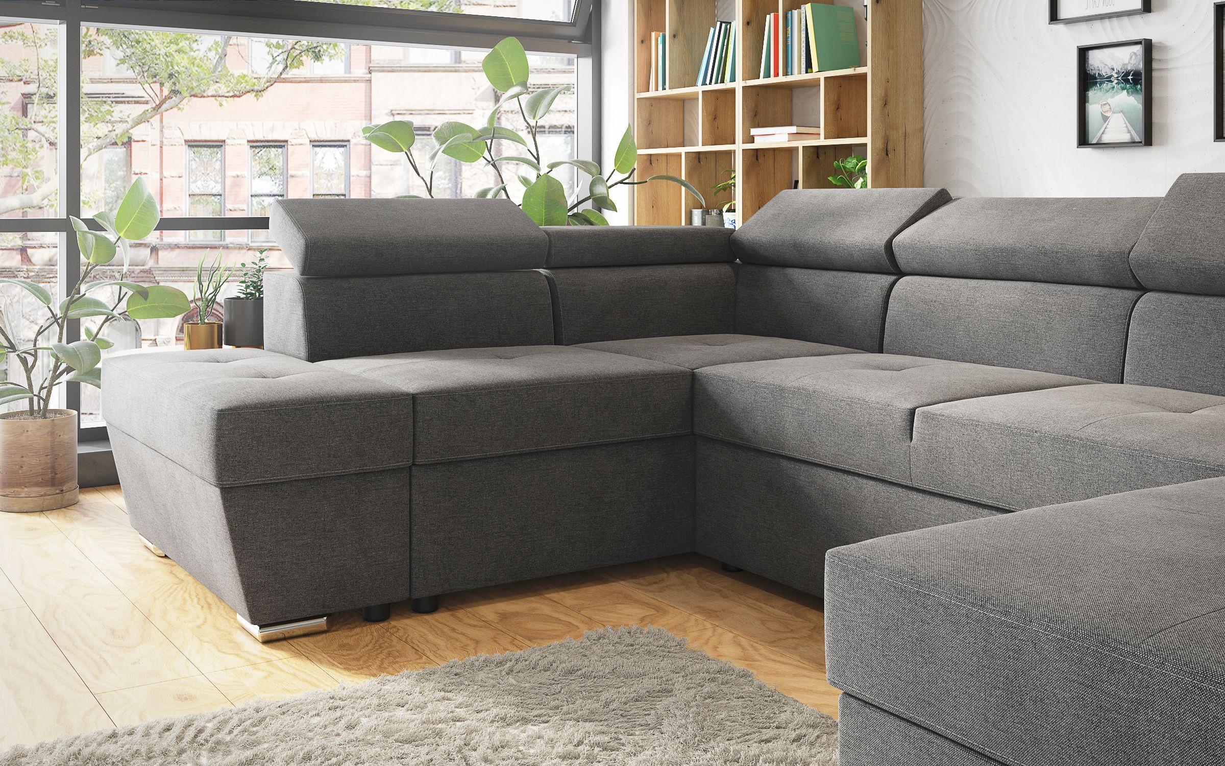 Coltar in forma de U Medison, gri inchis  5