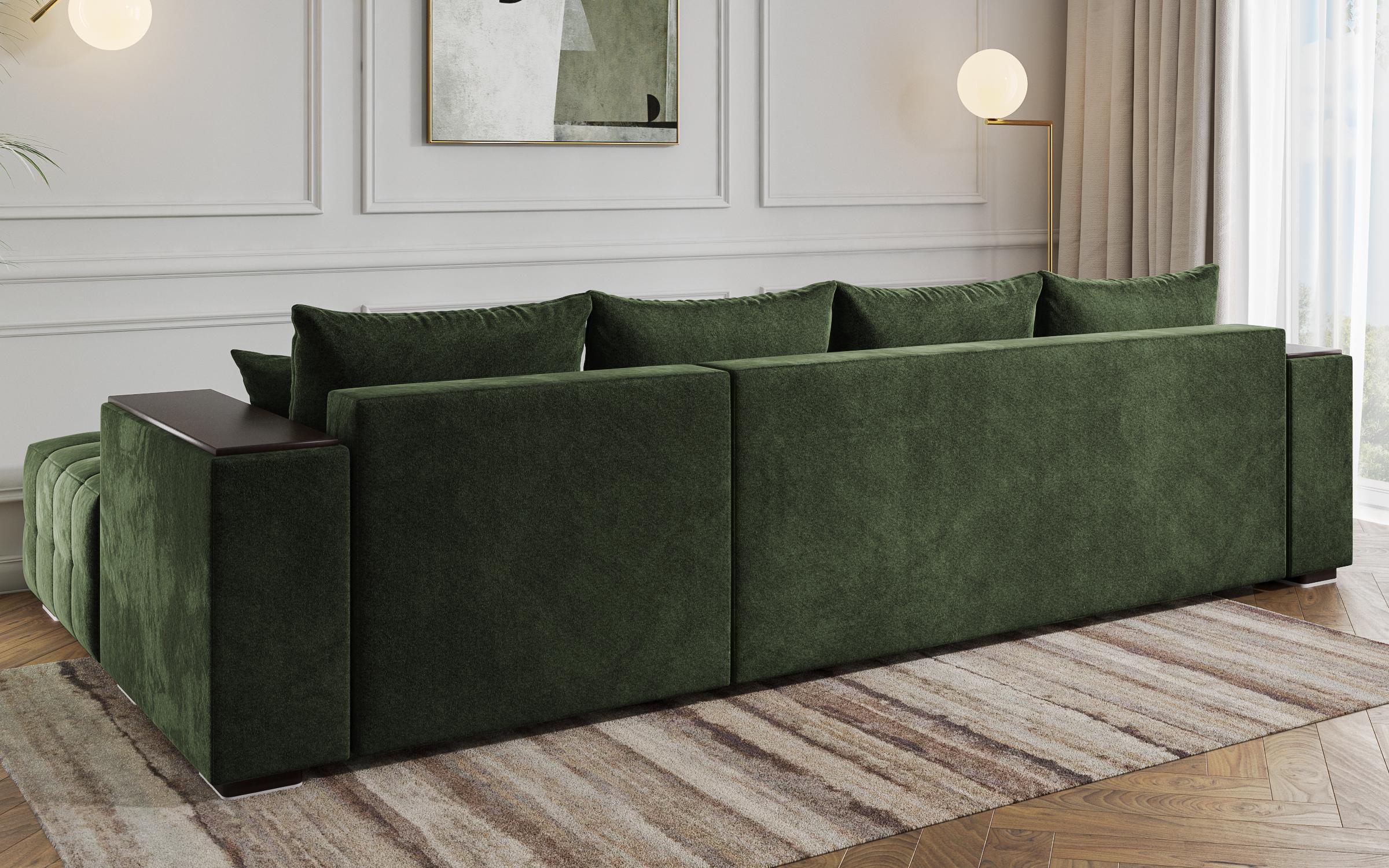 Coltar  extensibil Melvin Spring +  brat mini etajera, verde  7