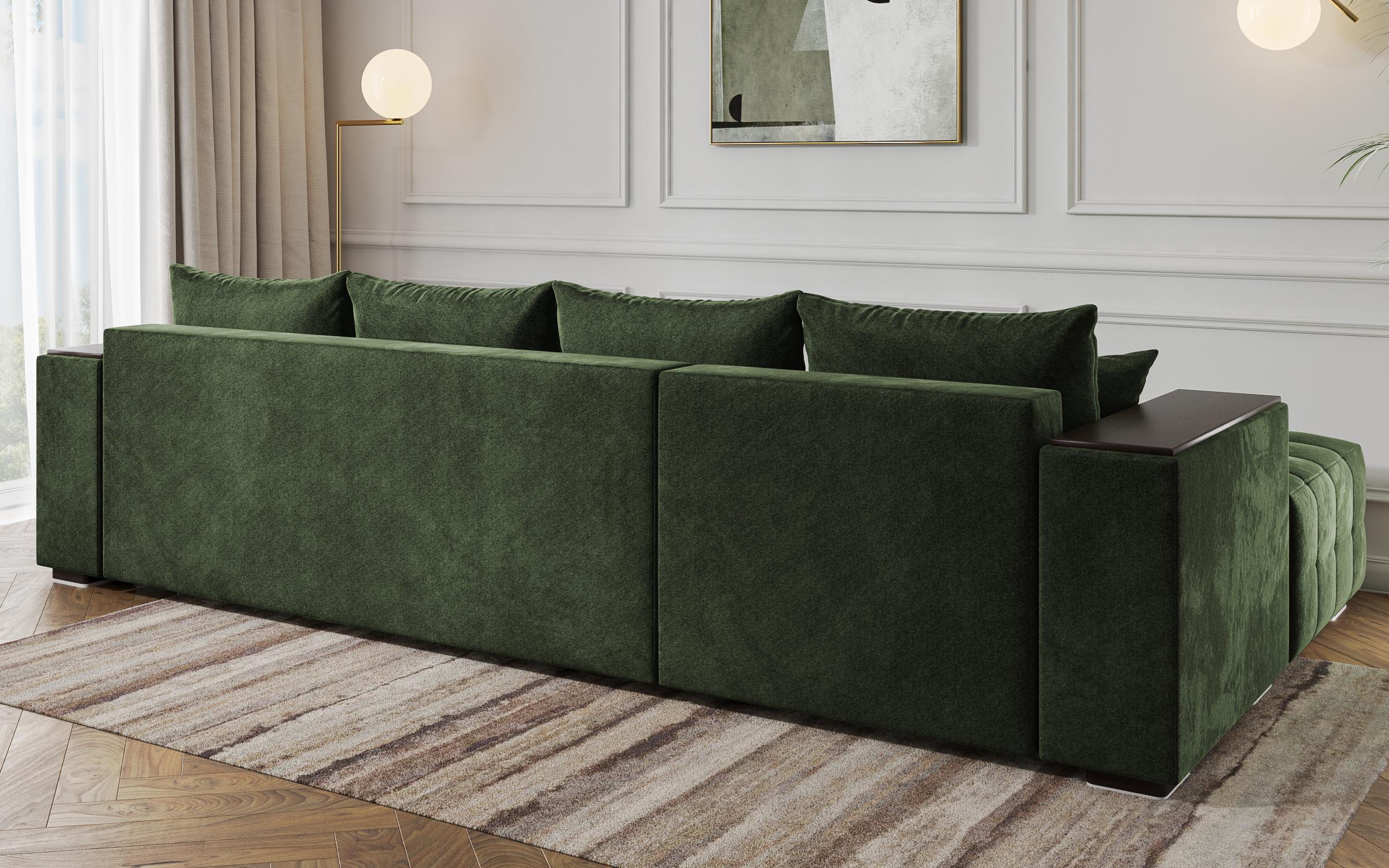 Coltar  extensibil Melvin Spring +  brat mini etajera, verde  7