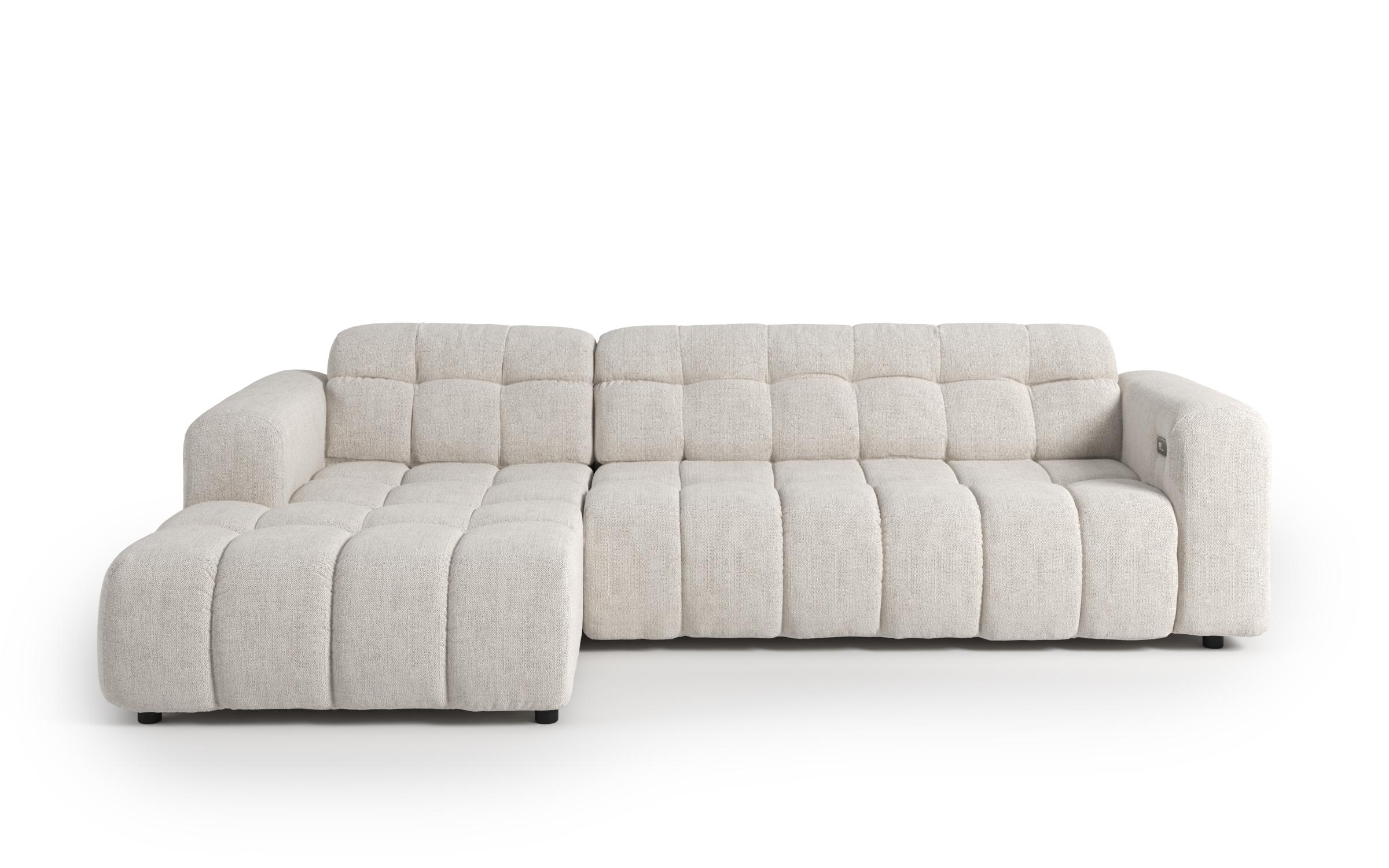 Раскладной угловой диван с электрическим механизмом Модера, белый  2