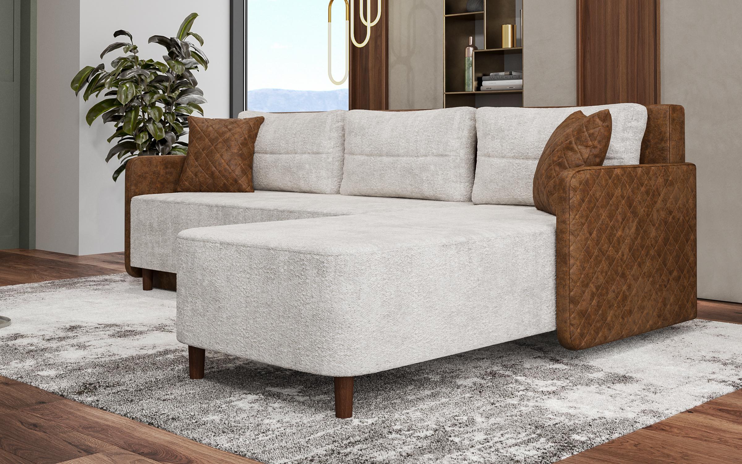 Coltar extensibil Moreti, bej + maro  4