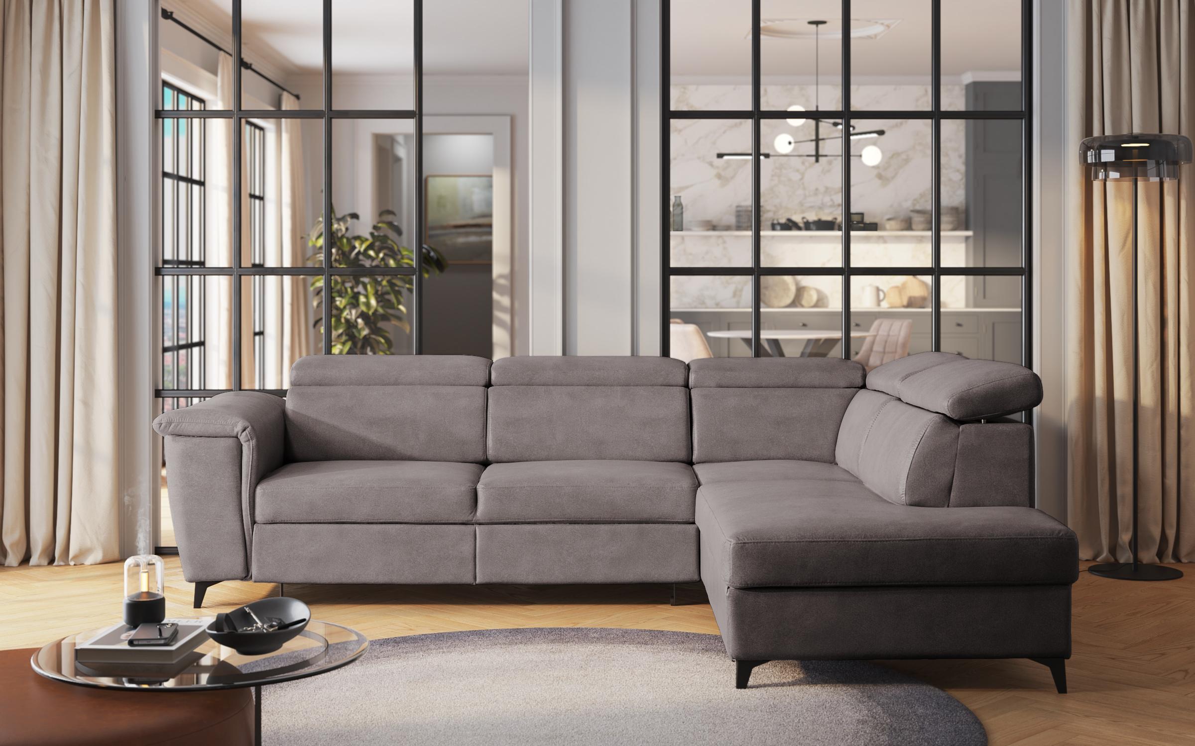 Раскладной угловой диван Норс, серый  1