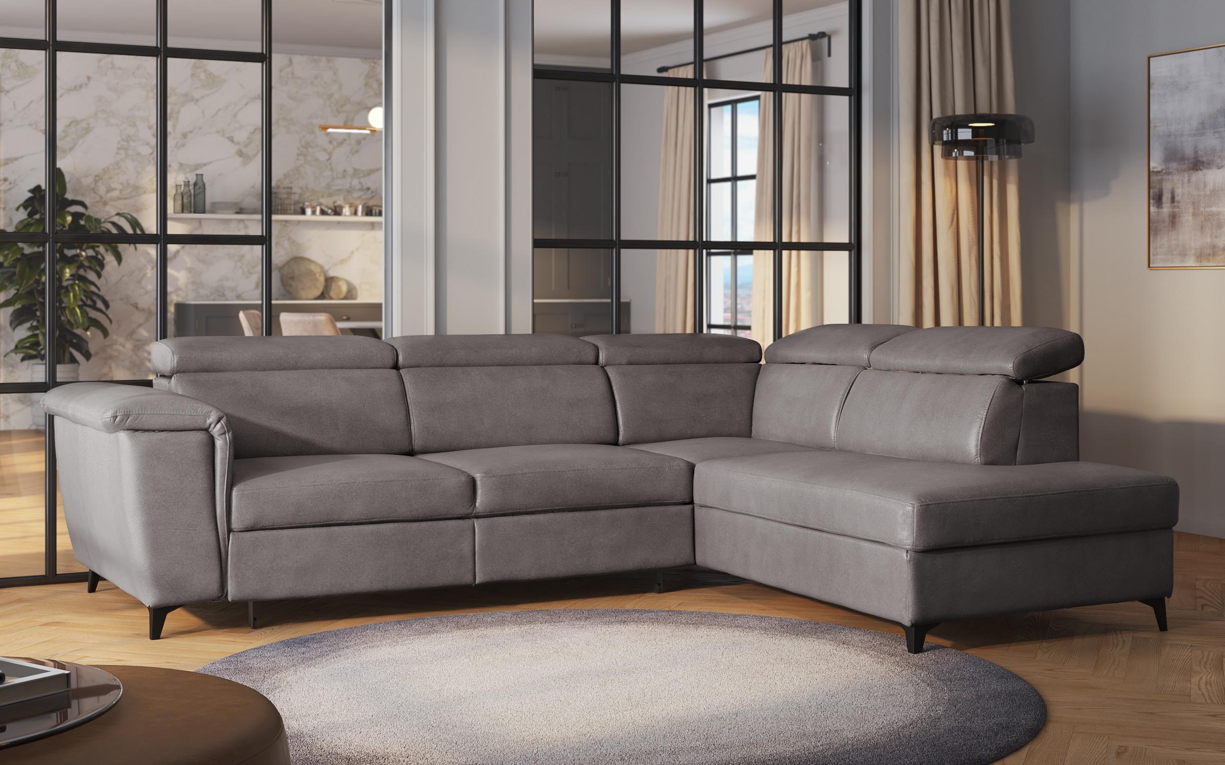 Раскладной угловой диван Норс, серый  4