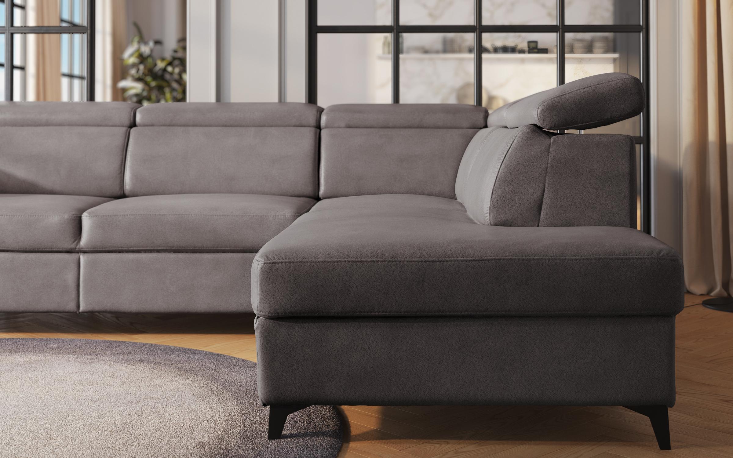 Раскладной угловой диван Норс, серый  5