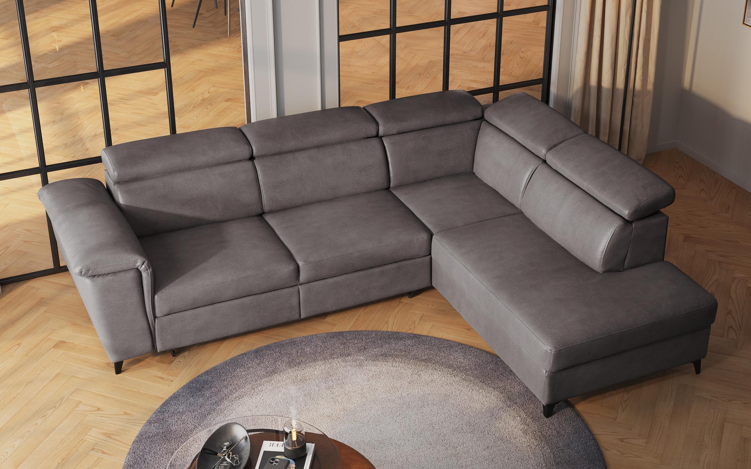 Раскладной угловой диван Норс, серый  6