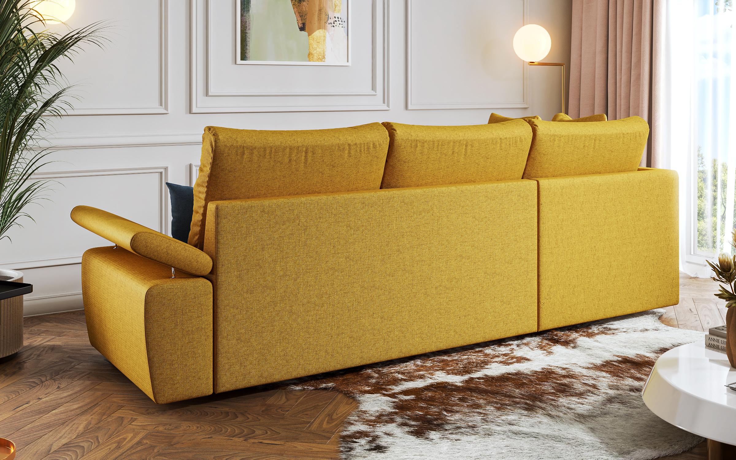 Coltar extensibil Orlean, galben  + albastru  8