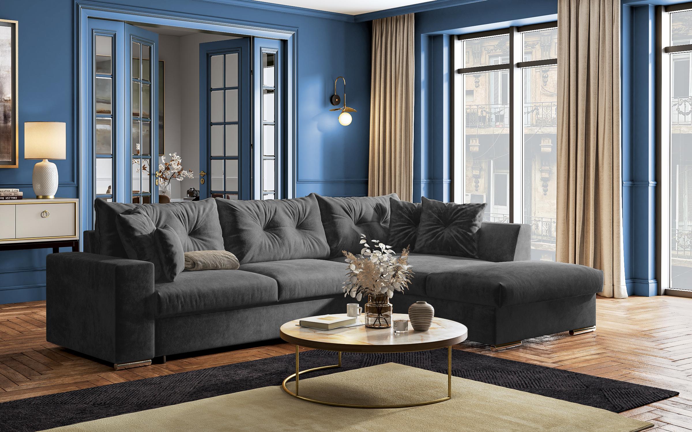 Coltar extensibil Roma, gri inchis  10
