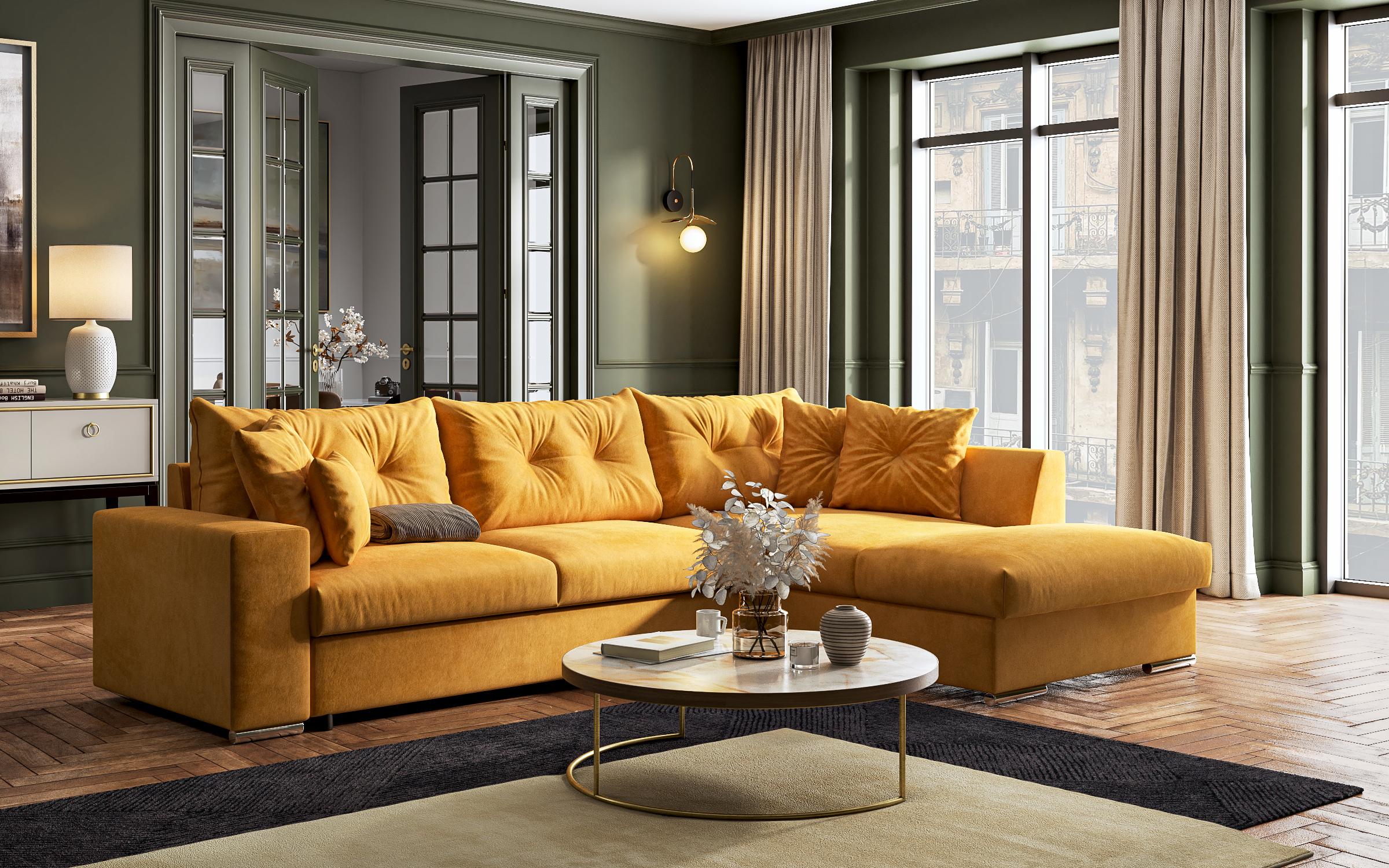 Coltar extensibil Roma, galben  10