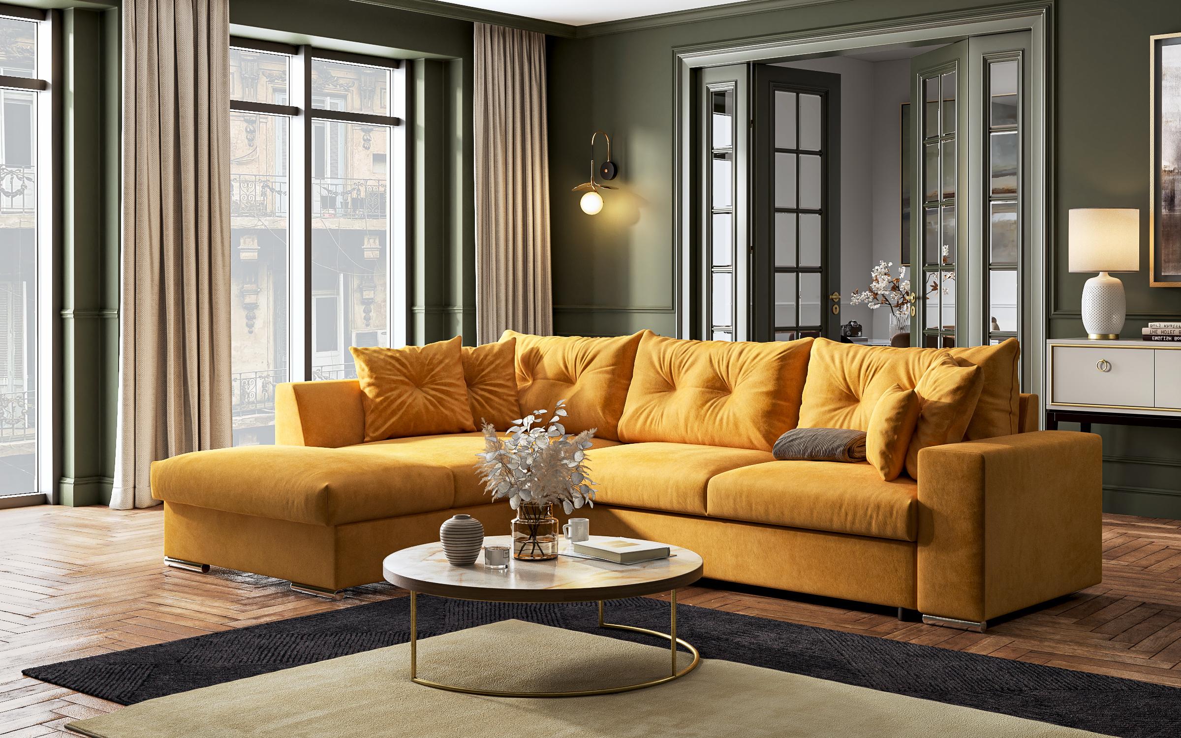 Coltar extensibil Roma, galben  10