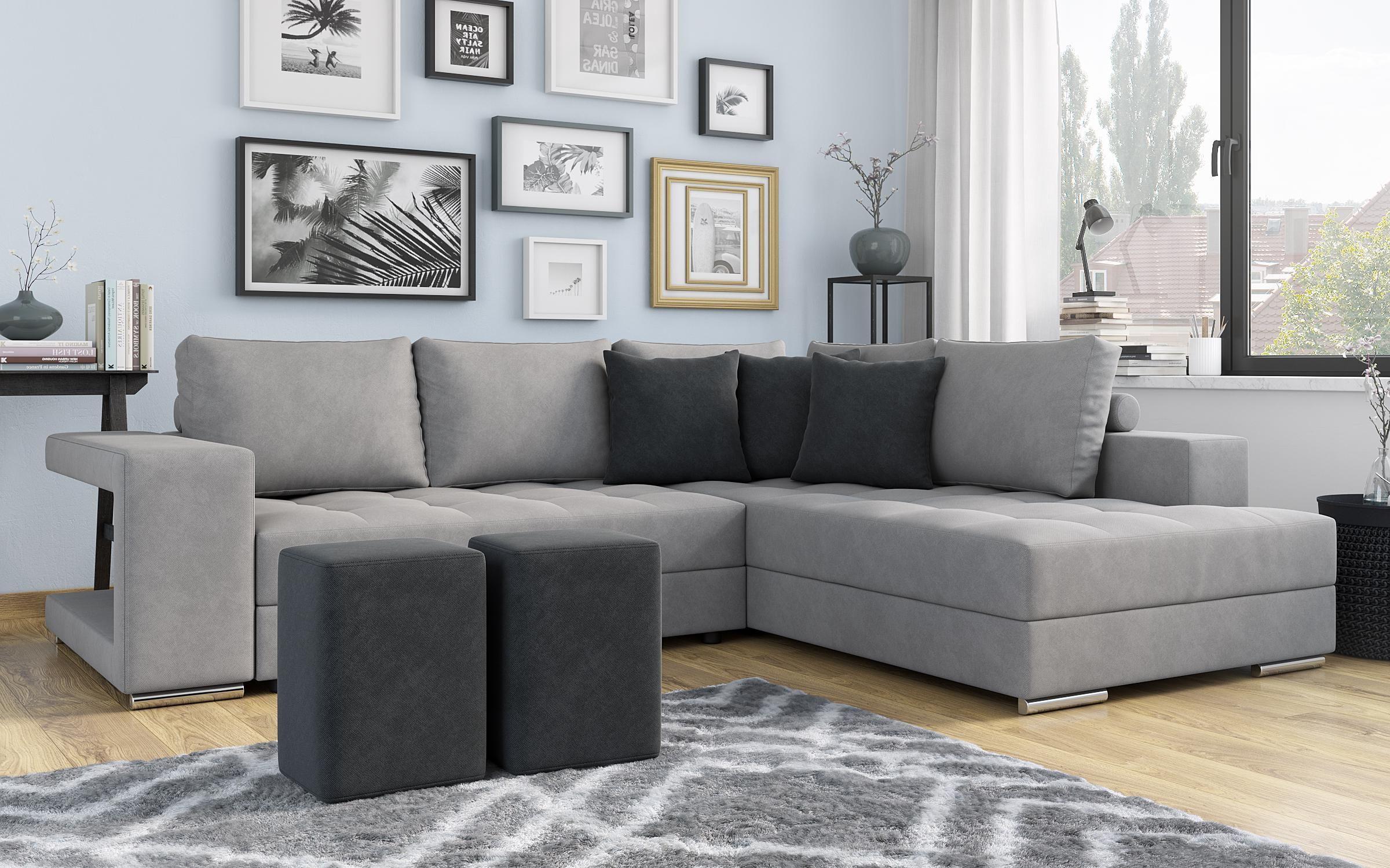 Coltar extensibil Terano, gri deschis + gri inchis  8
