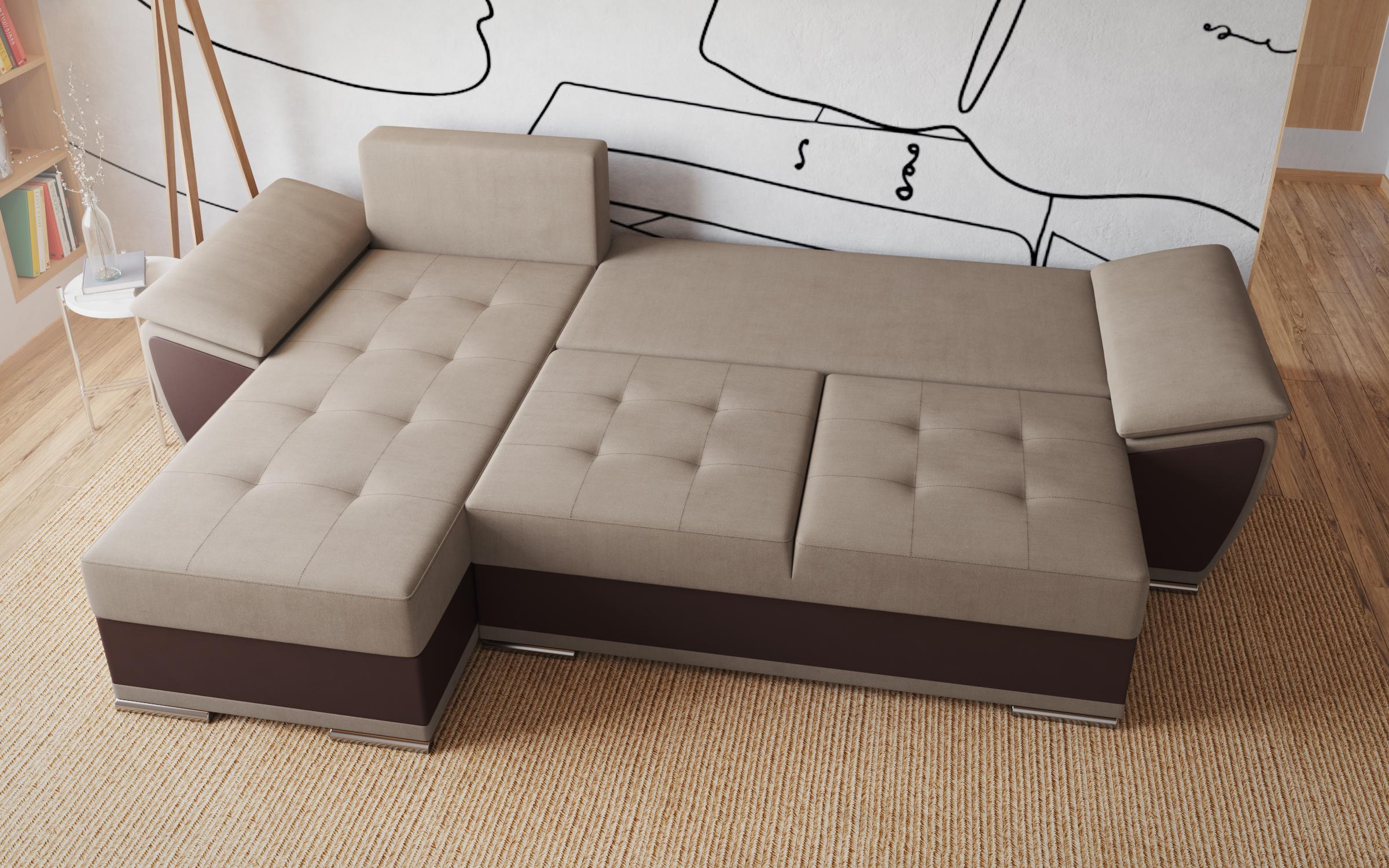 Coltar extensibil Tonino, maro deschis + maro  5