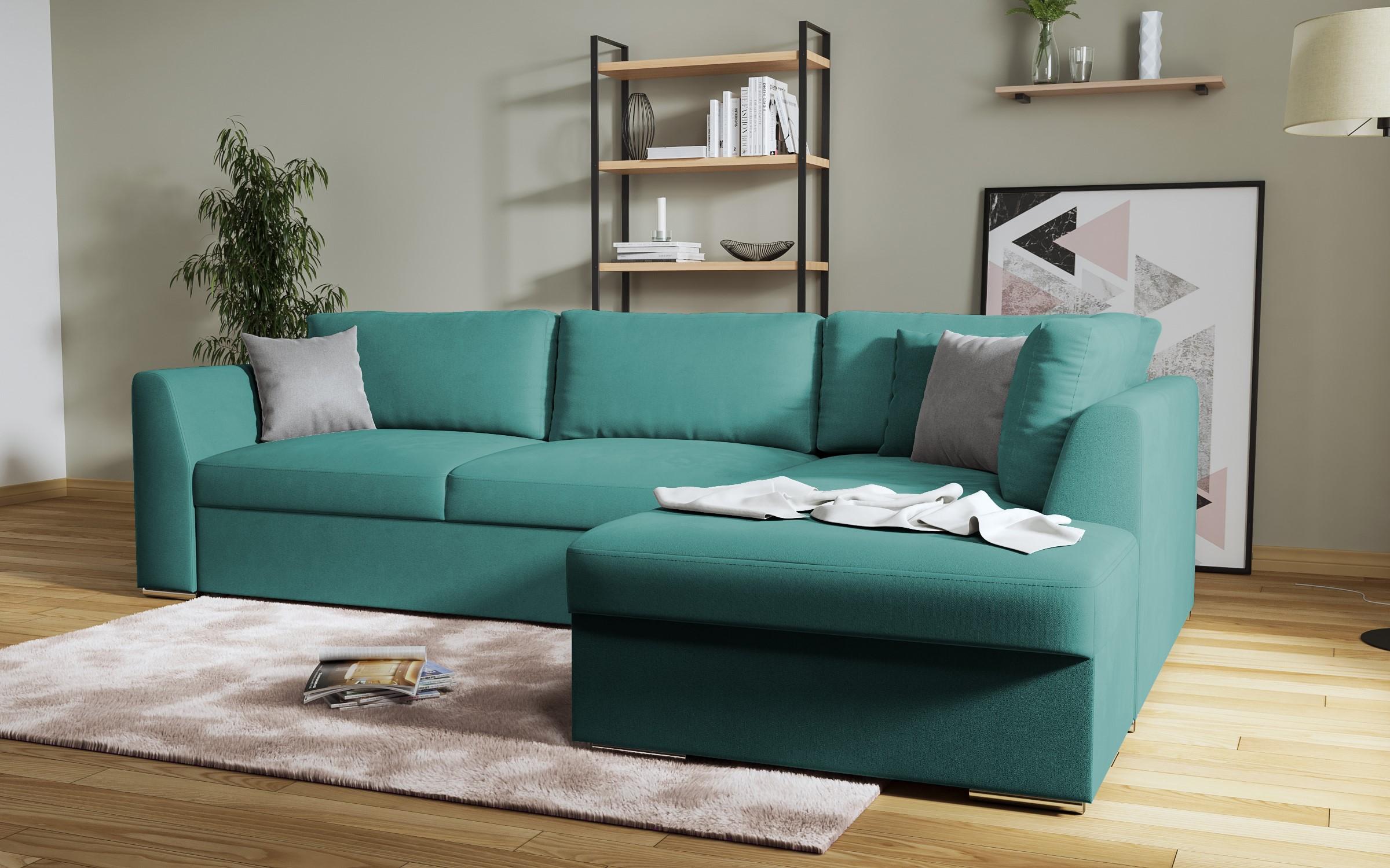 Coltar extensibil Toscana, turcoaz+ gri deschis  5