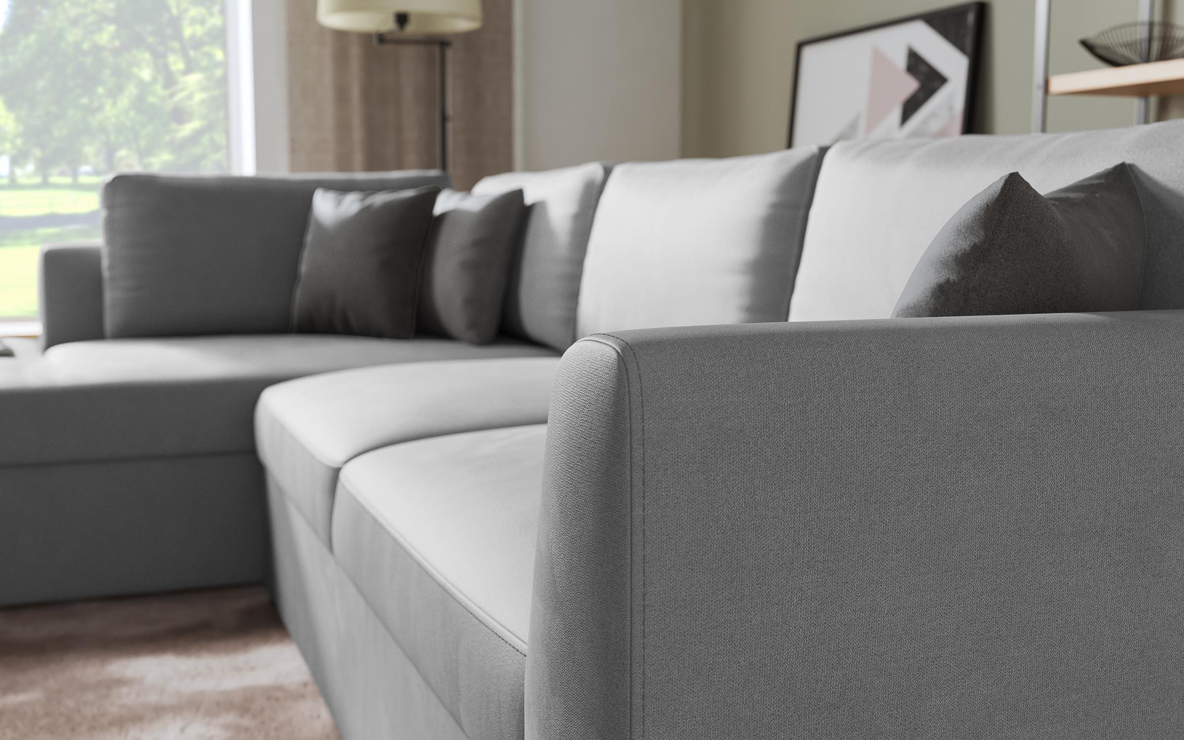 Coltar extensibil Toscana, gri deschis + gri inchis  5