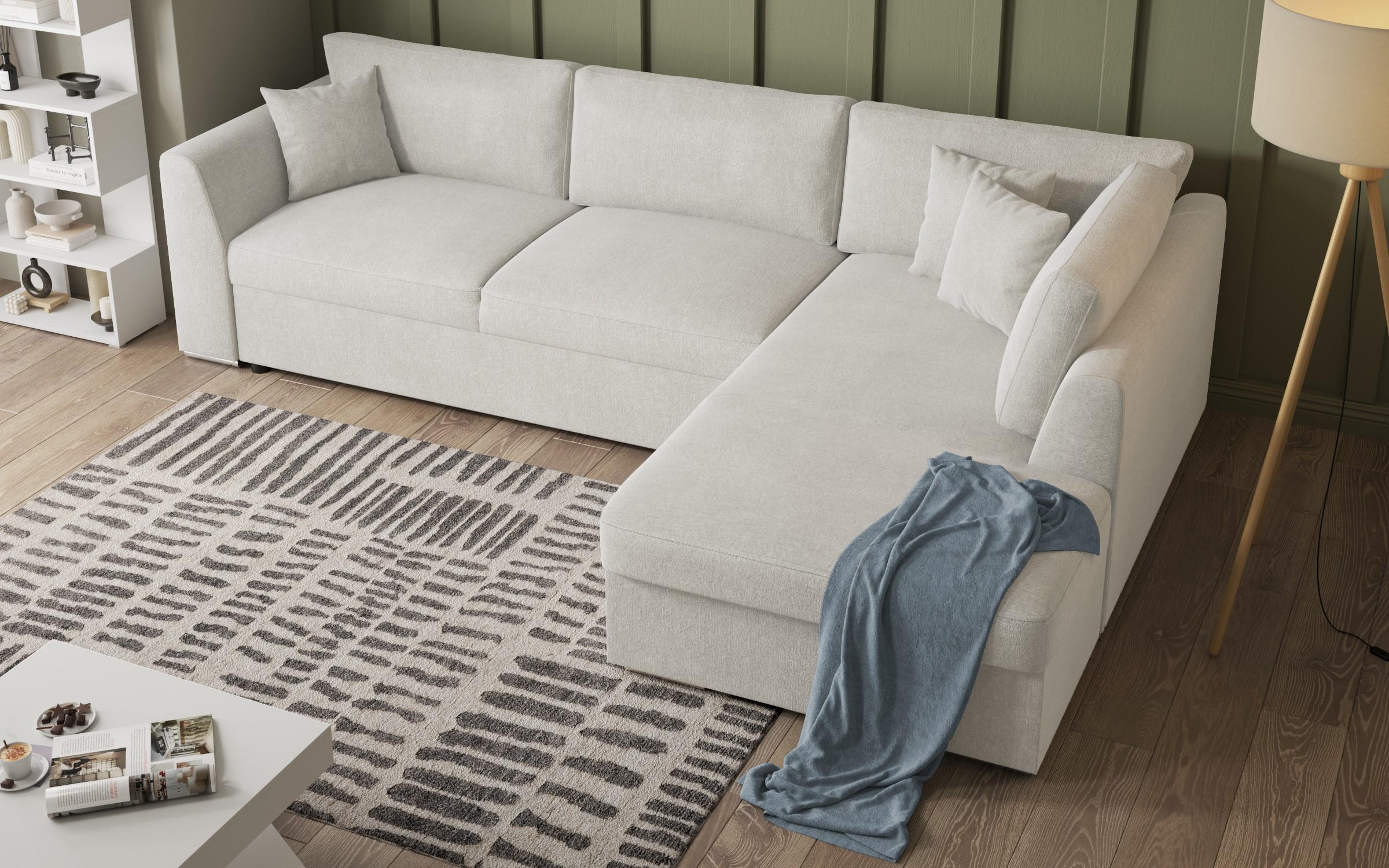 Раскладной угловой диван Тоскана Supreme, белый  6