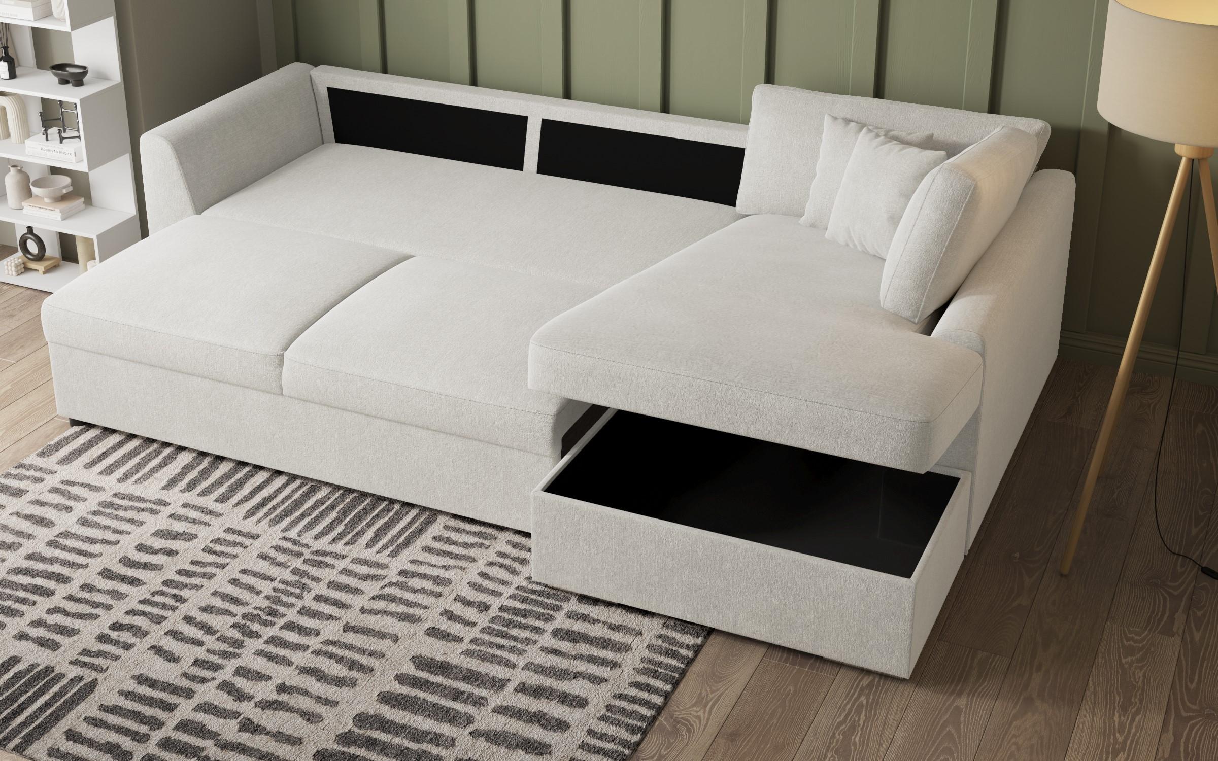 Раскладной угловой диван Тоскана Supreme, белый  8