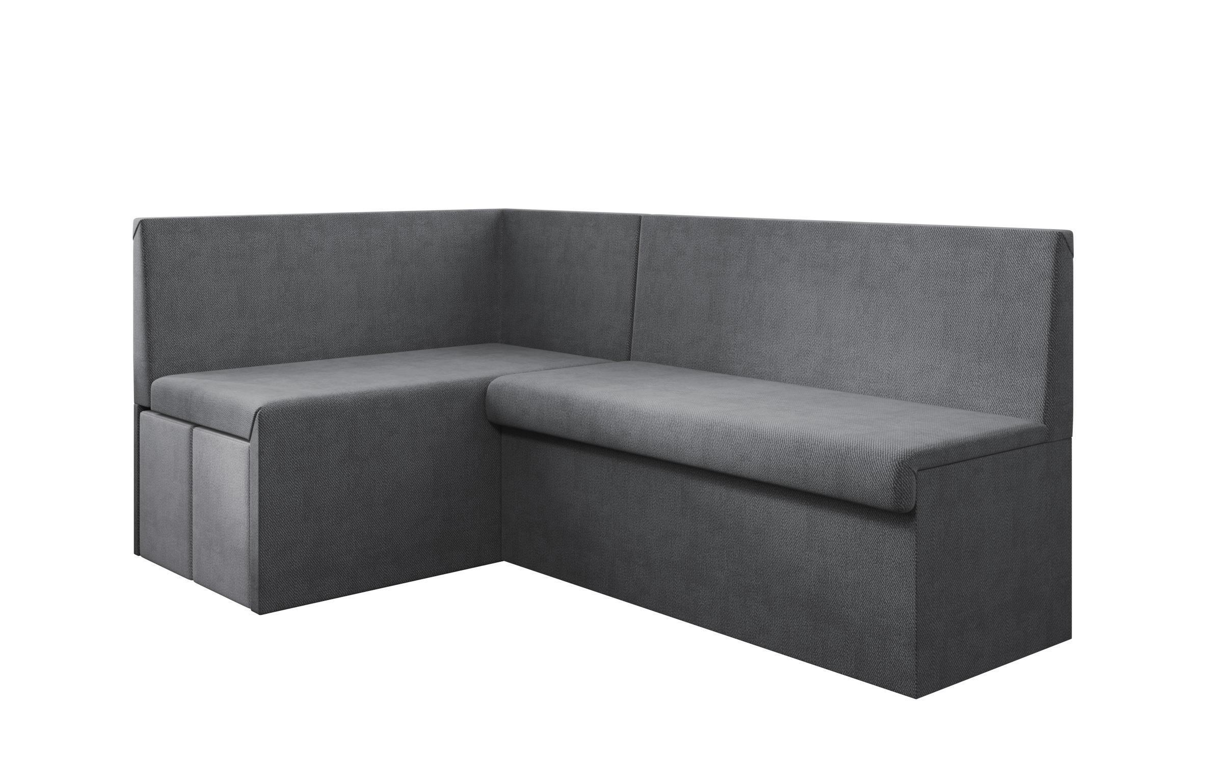 Coltar extensibil de bucatarie + 2 taburete Venturo, gri inchis + gri  6