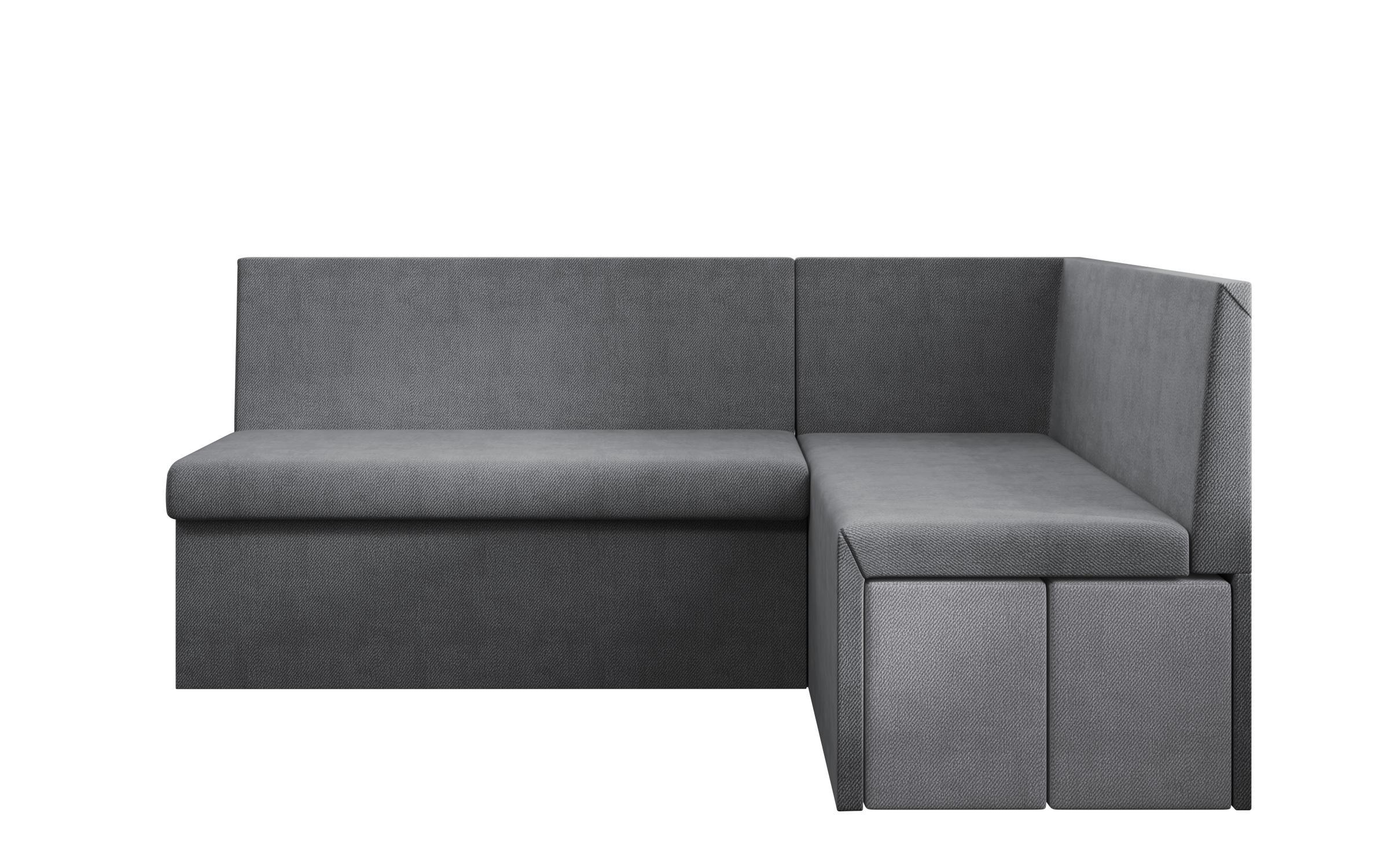 Coltar extensibil de bucatarie + 2 taburete Venturo, gri inchis + gri  5