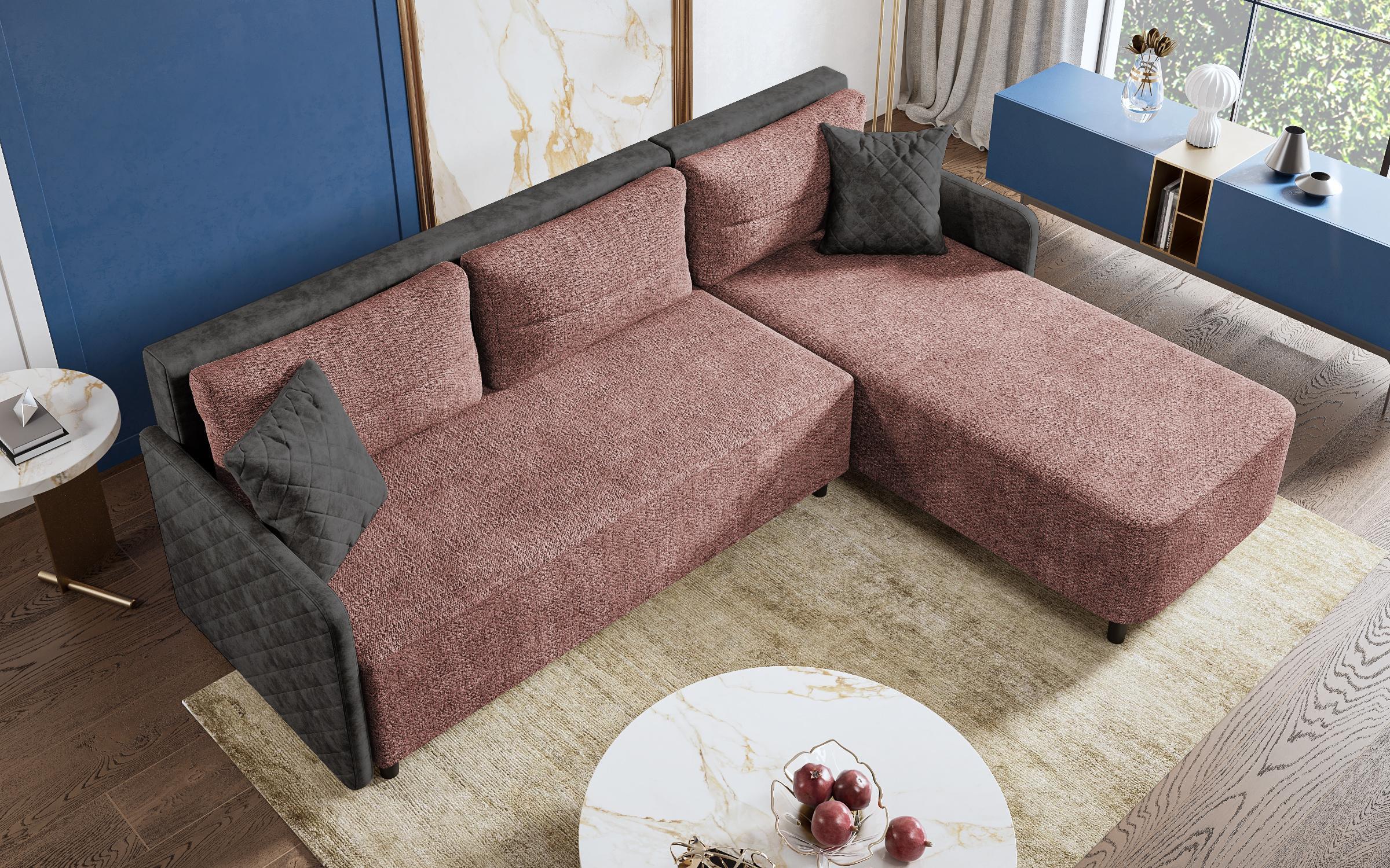 Coltar extensibil Vicard, roz inchis + antracit  6