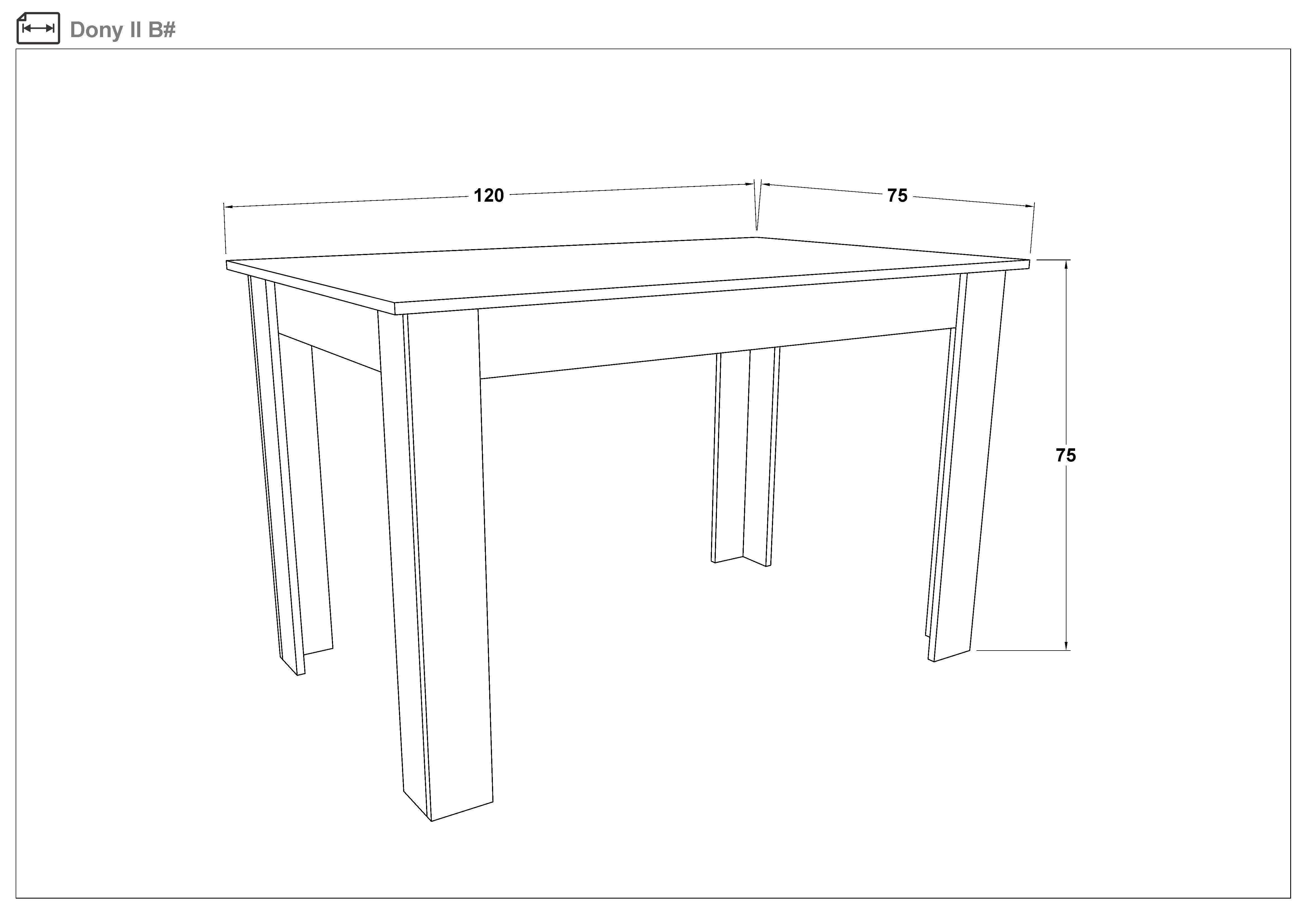 Masa dining Doni, wenge  2