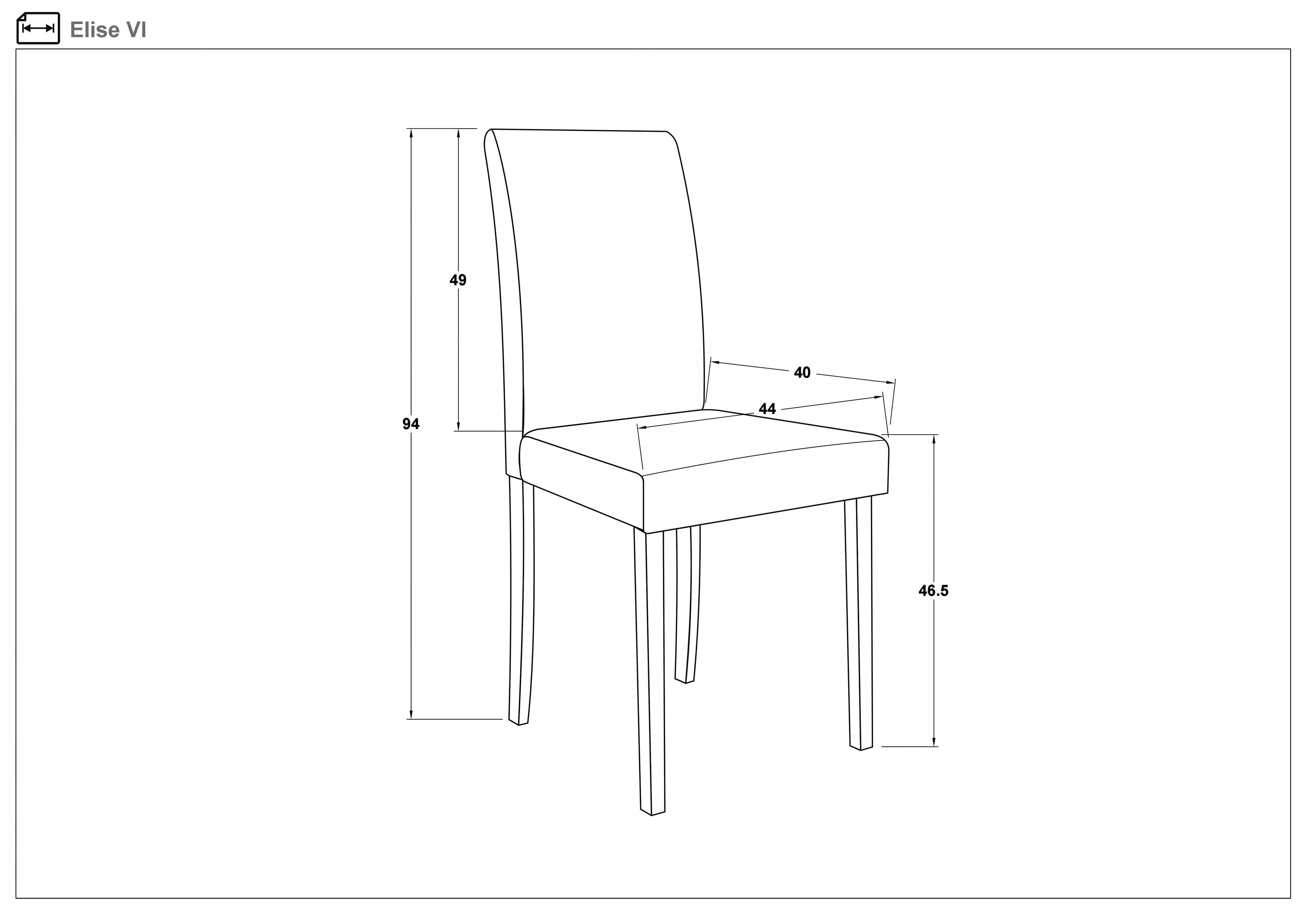 Scaun de masa Eliz VI, verde  2