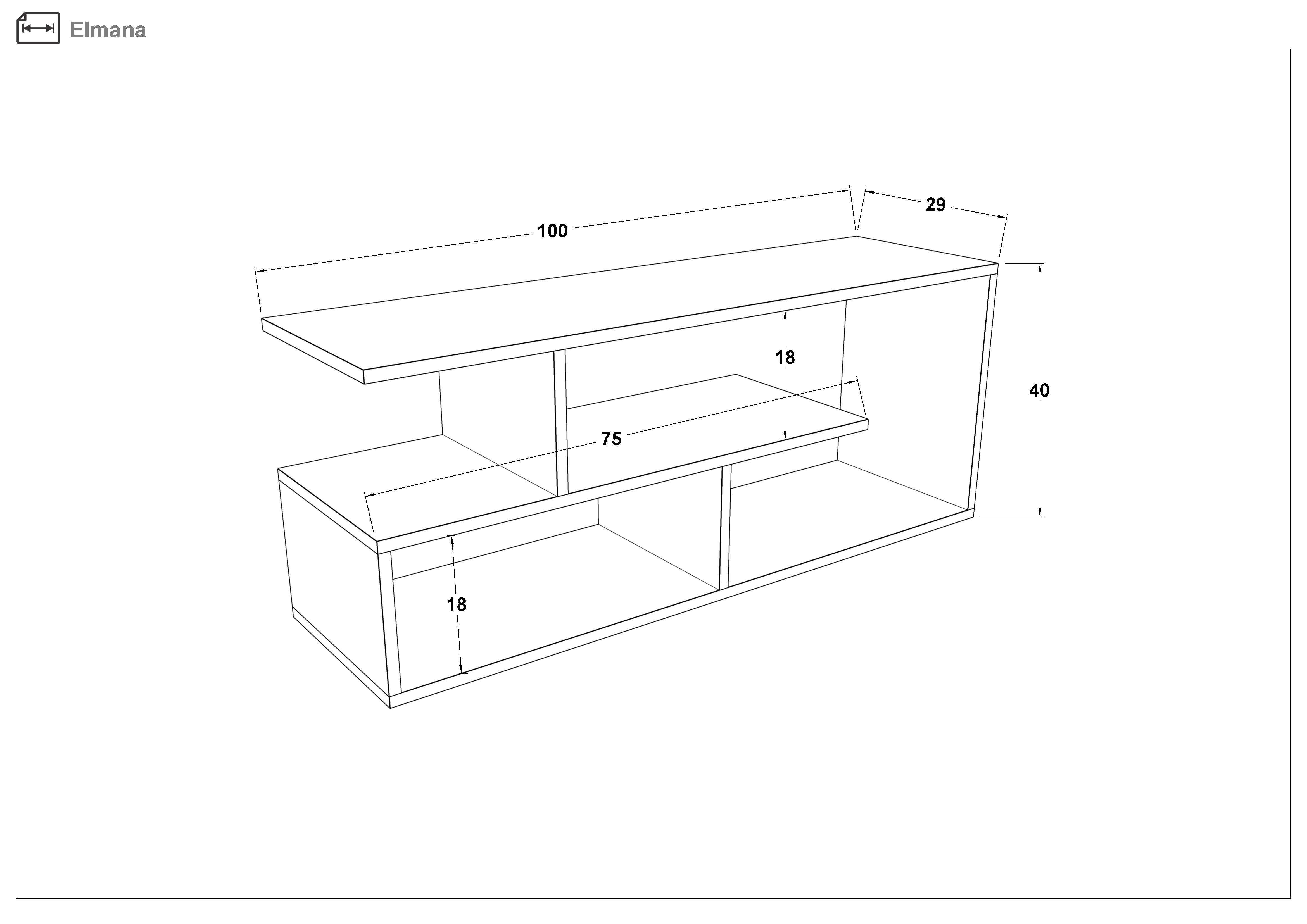 Etajera Elmana, antracit  2