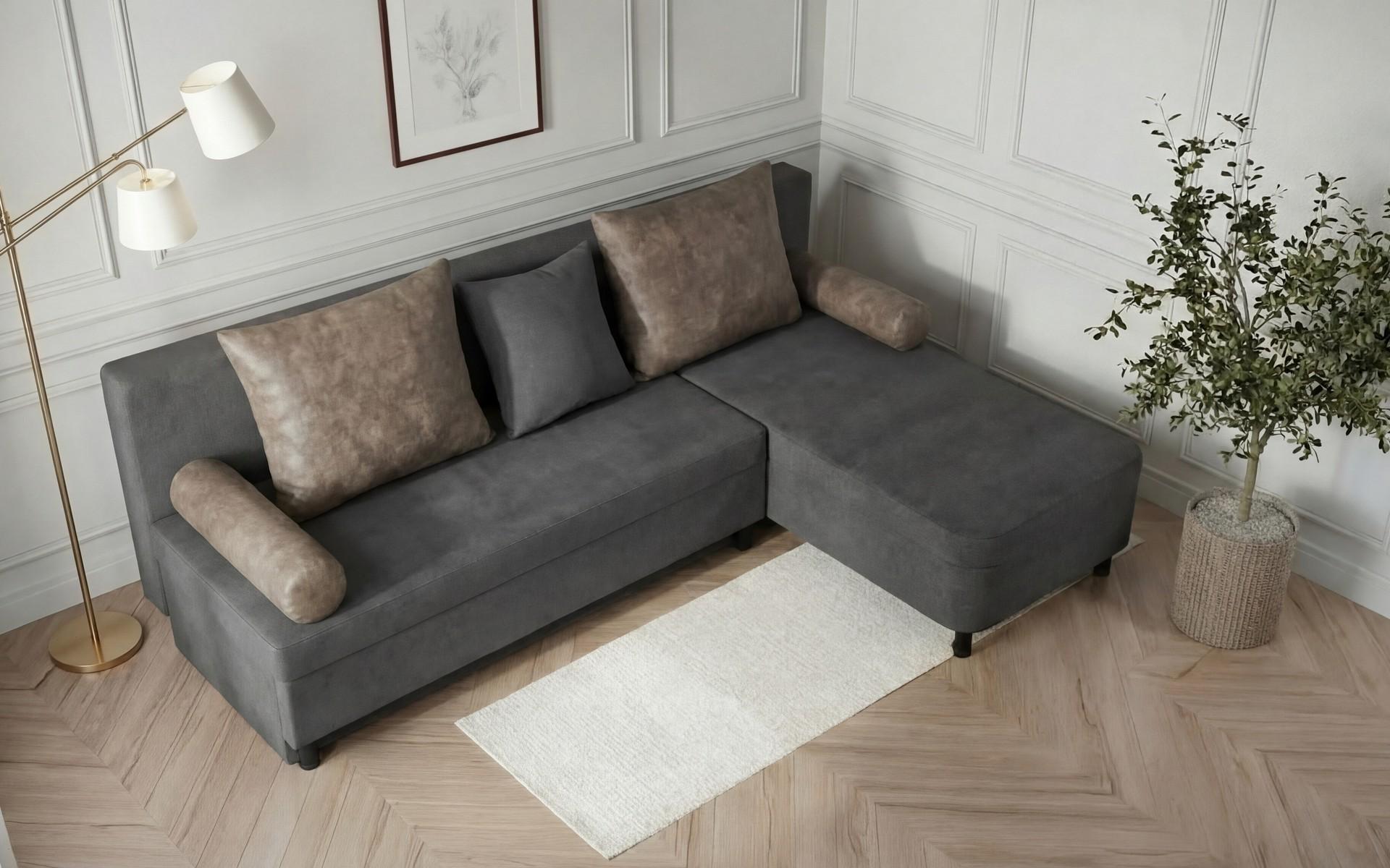 Coltar extensibil Delano Prime, gri + maro  4