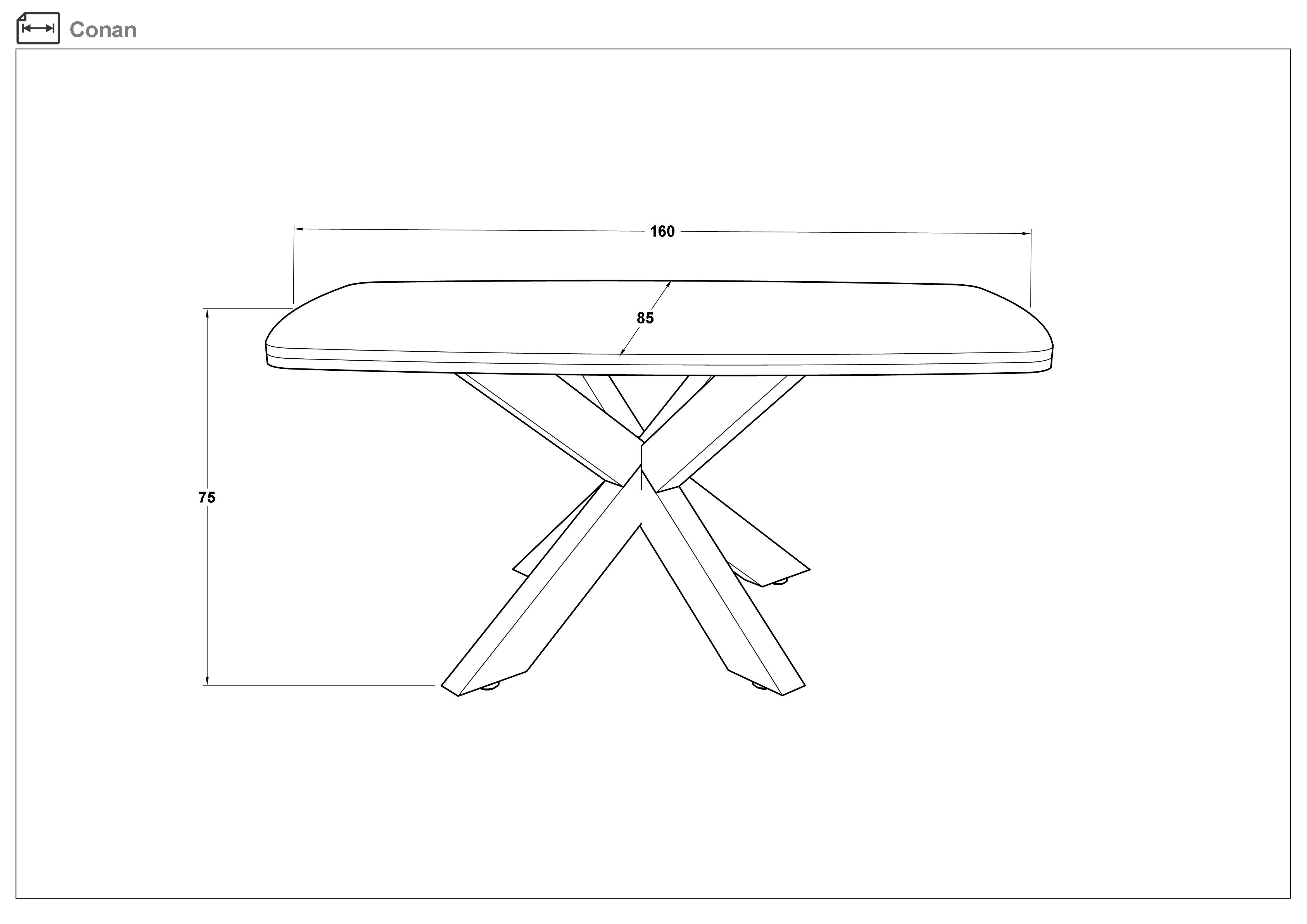 Masa dining Erno, alb + fag  2