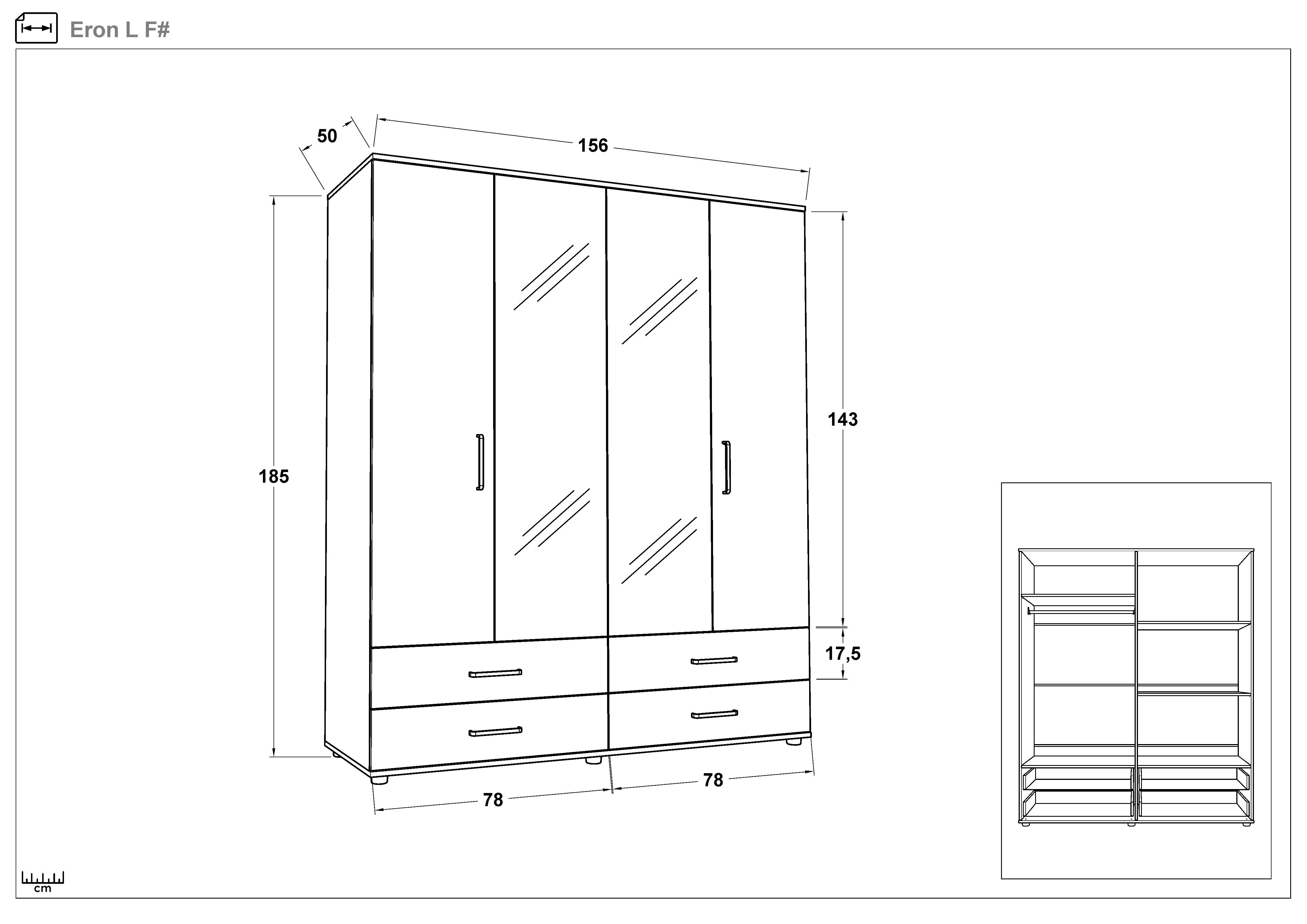 Dulap Eron L, stejar scandinav deschis  2