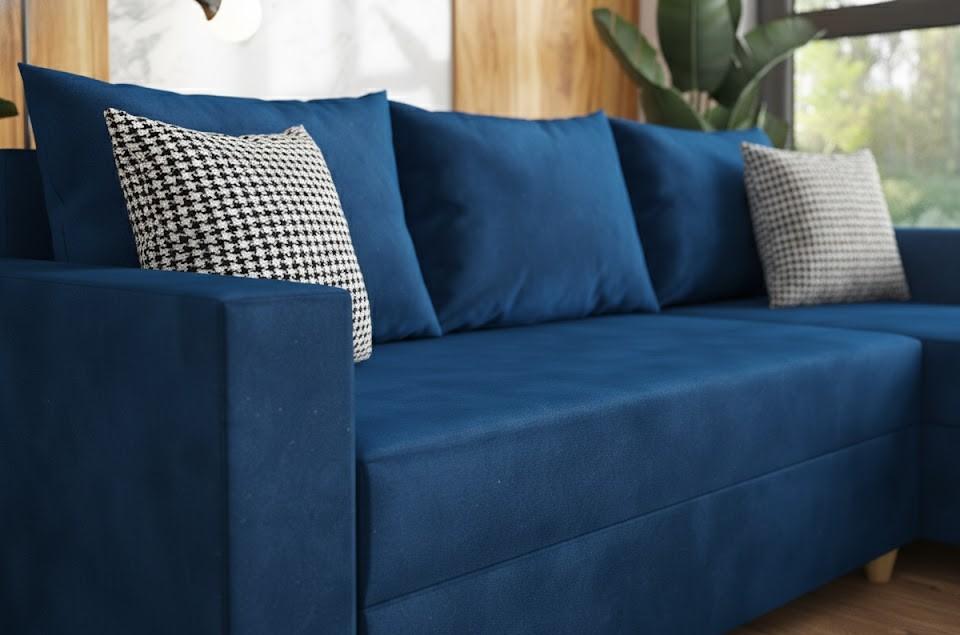 Раскладной угловой диван Фабиола, синий  10