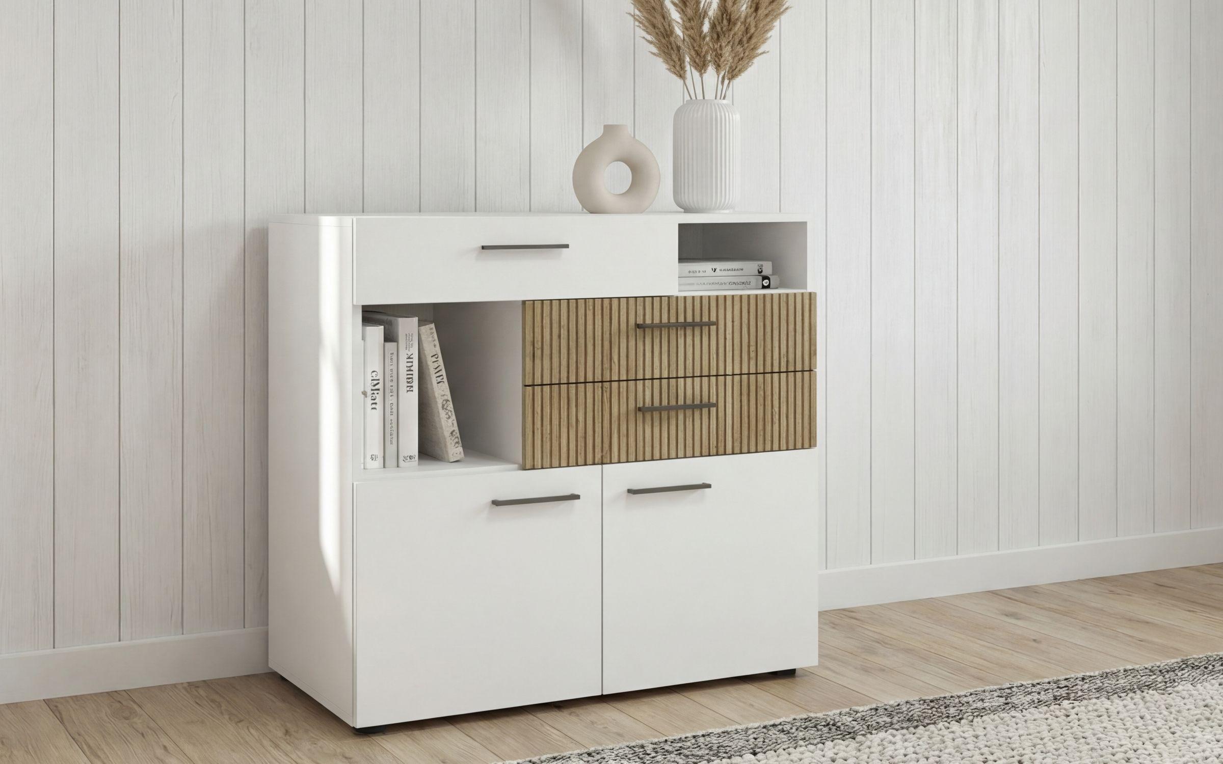 Set dormitor 160/200 Philadelphia + saltea, alb + cadiz  6