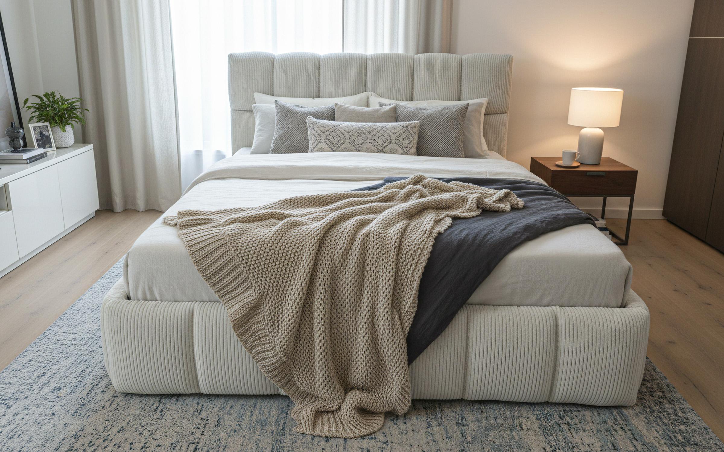 Pat dublu tapitat 160/200 Fiorela Deluxe,   2