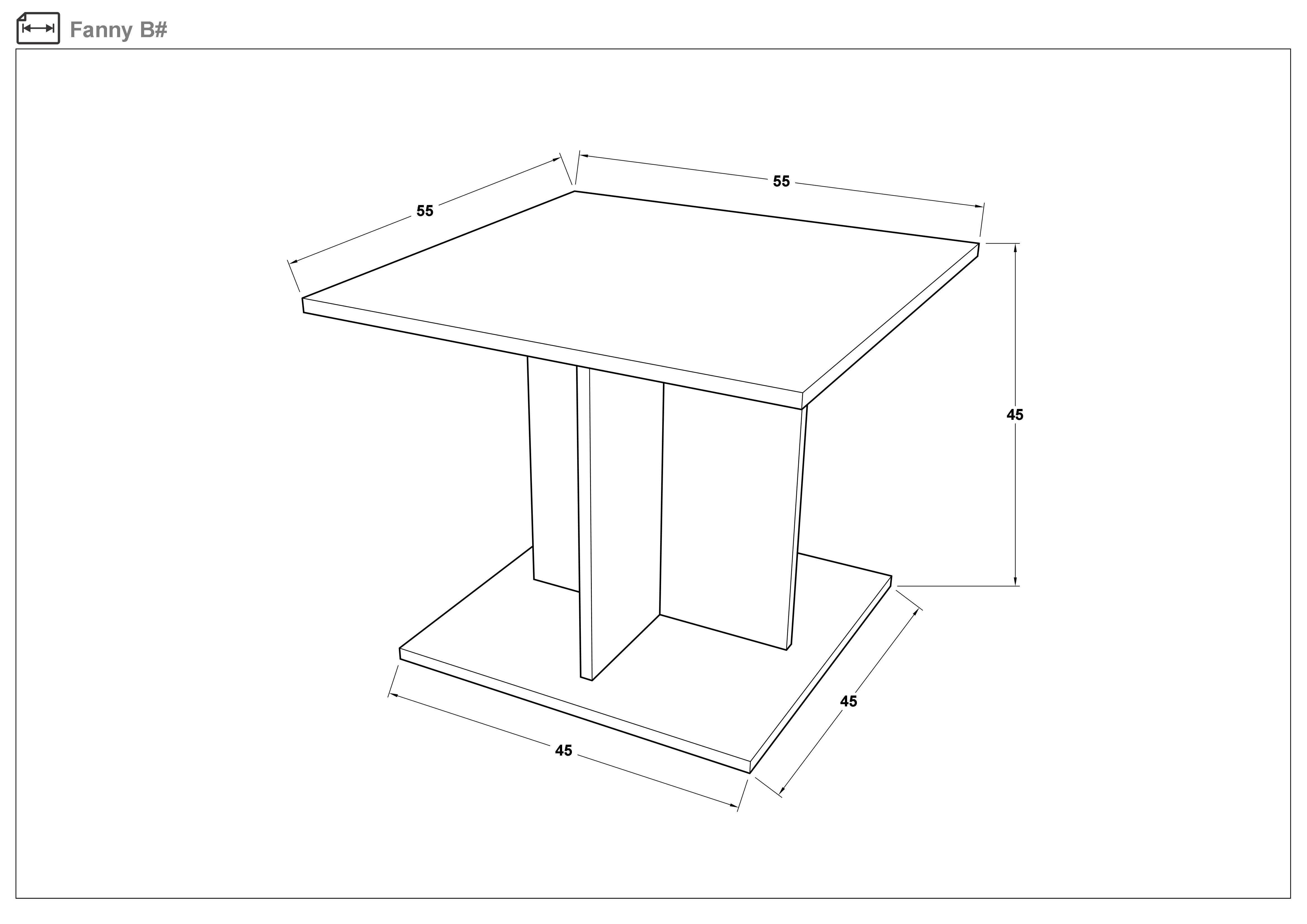 Set 2 buc. masuta de cafea Fani, stejar sonoma  2