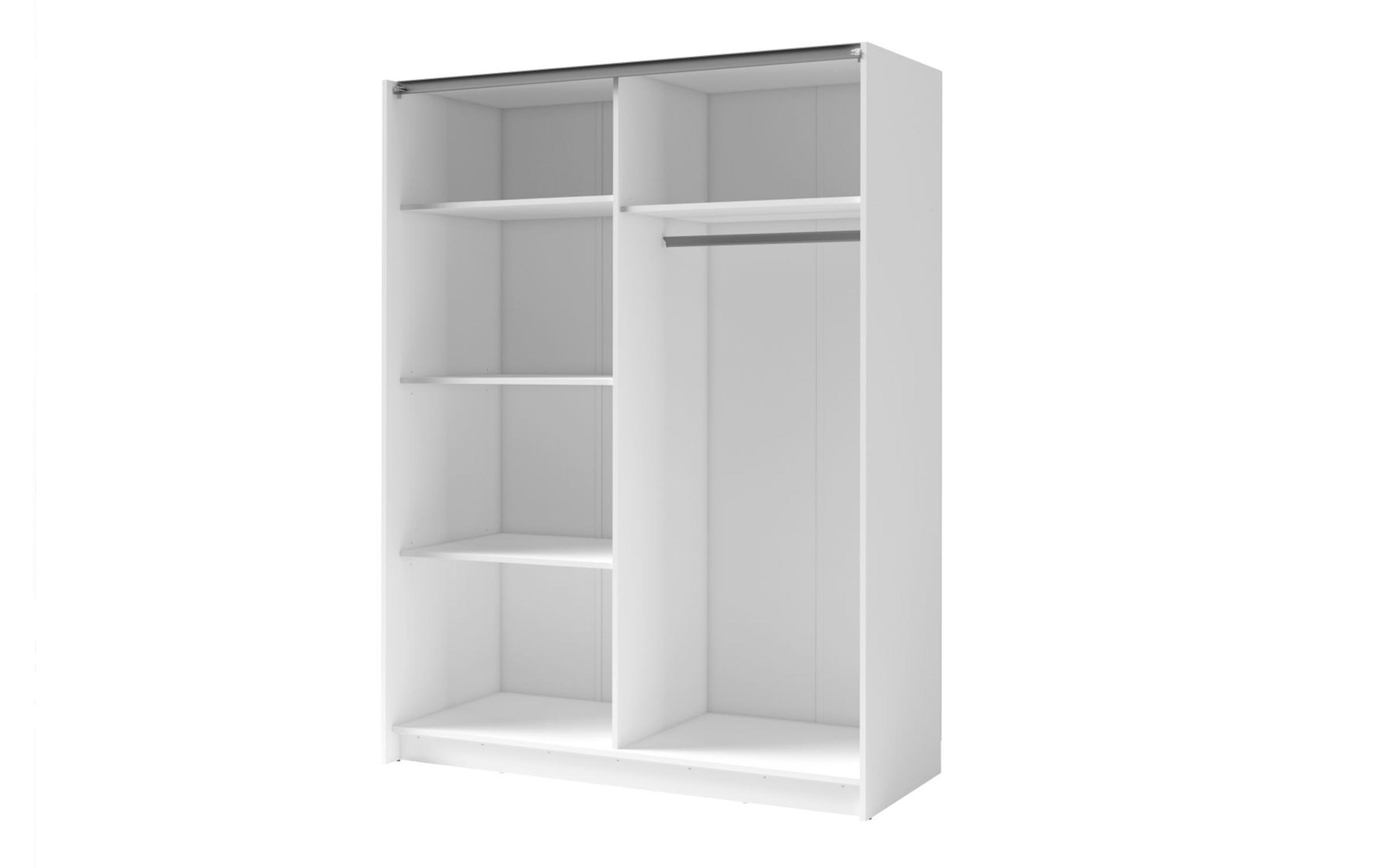 Dulap cu usi glisante Gozelo 150 II, alb + stejar artisan  3