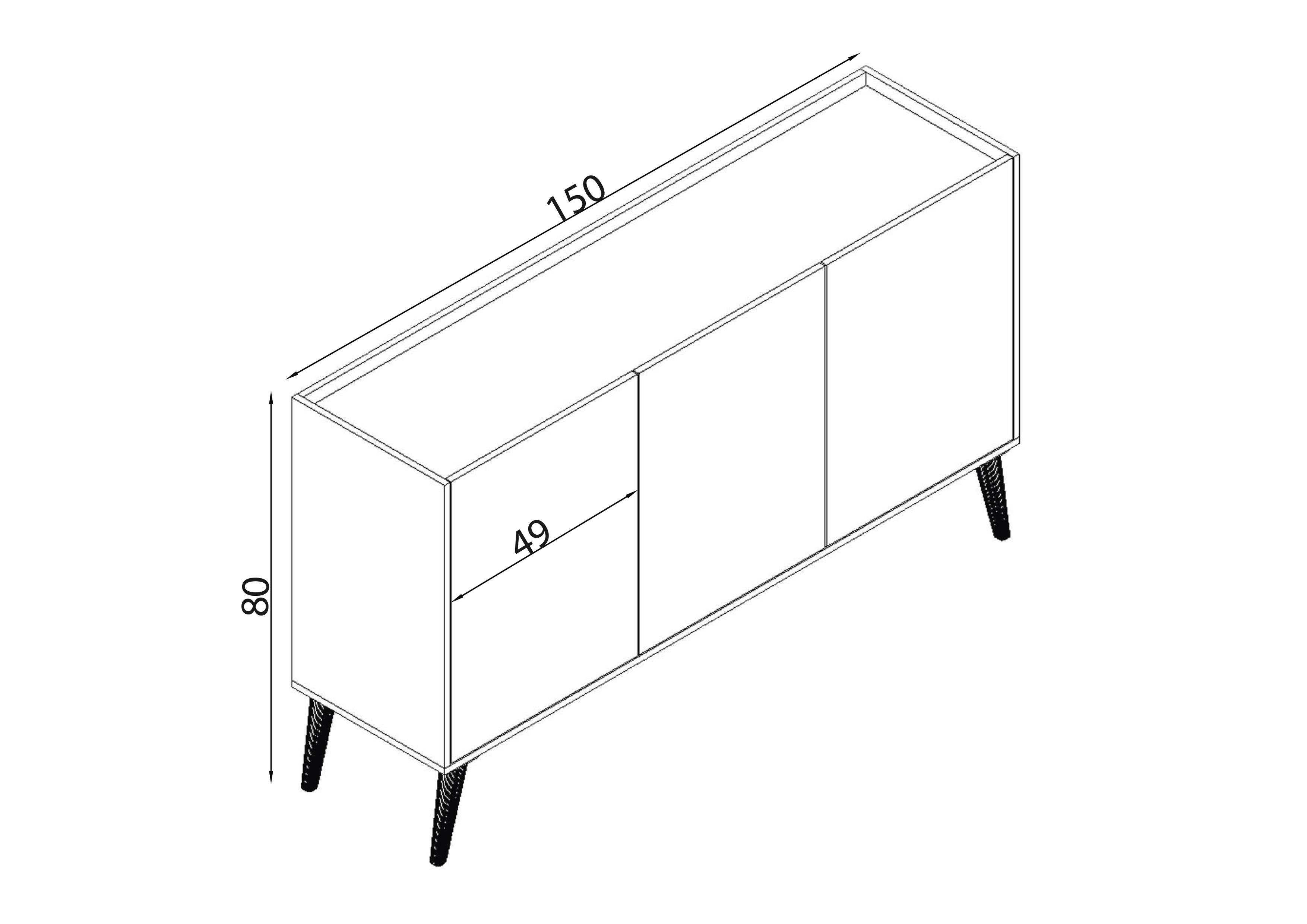 Comoda Koris, verde + stejar gri  2