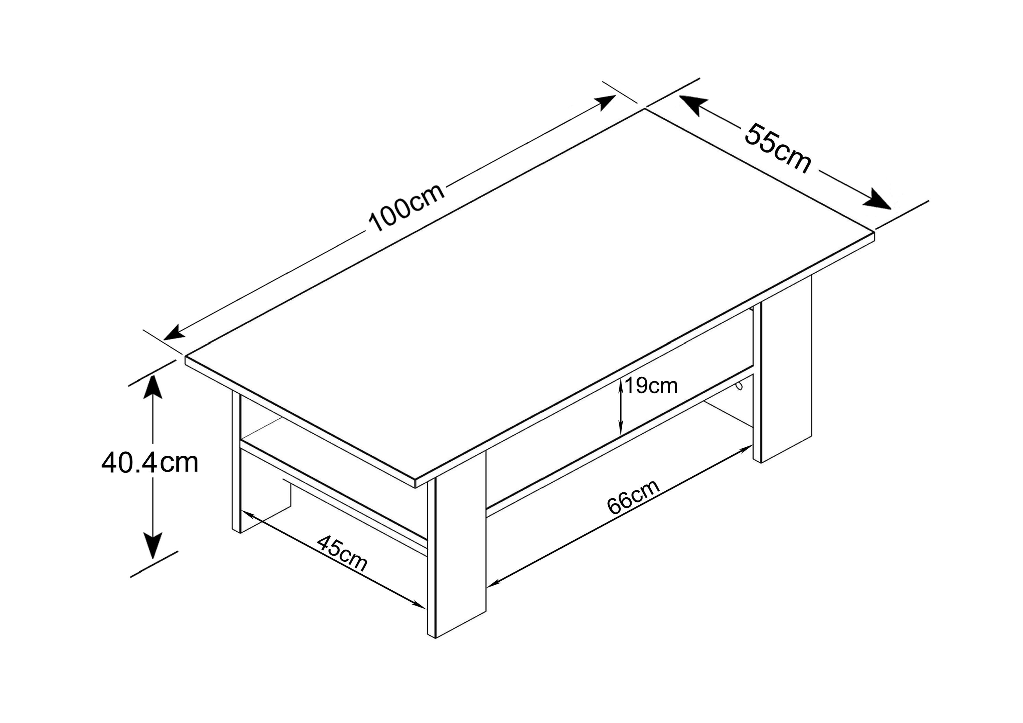 Masuta de cafea Parx, stejar tabacco  2