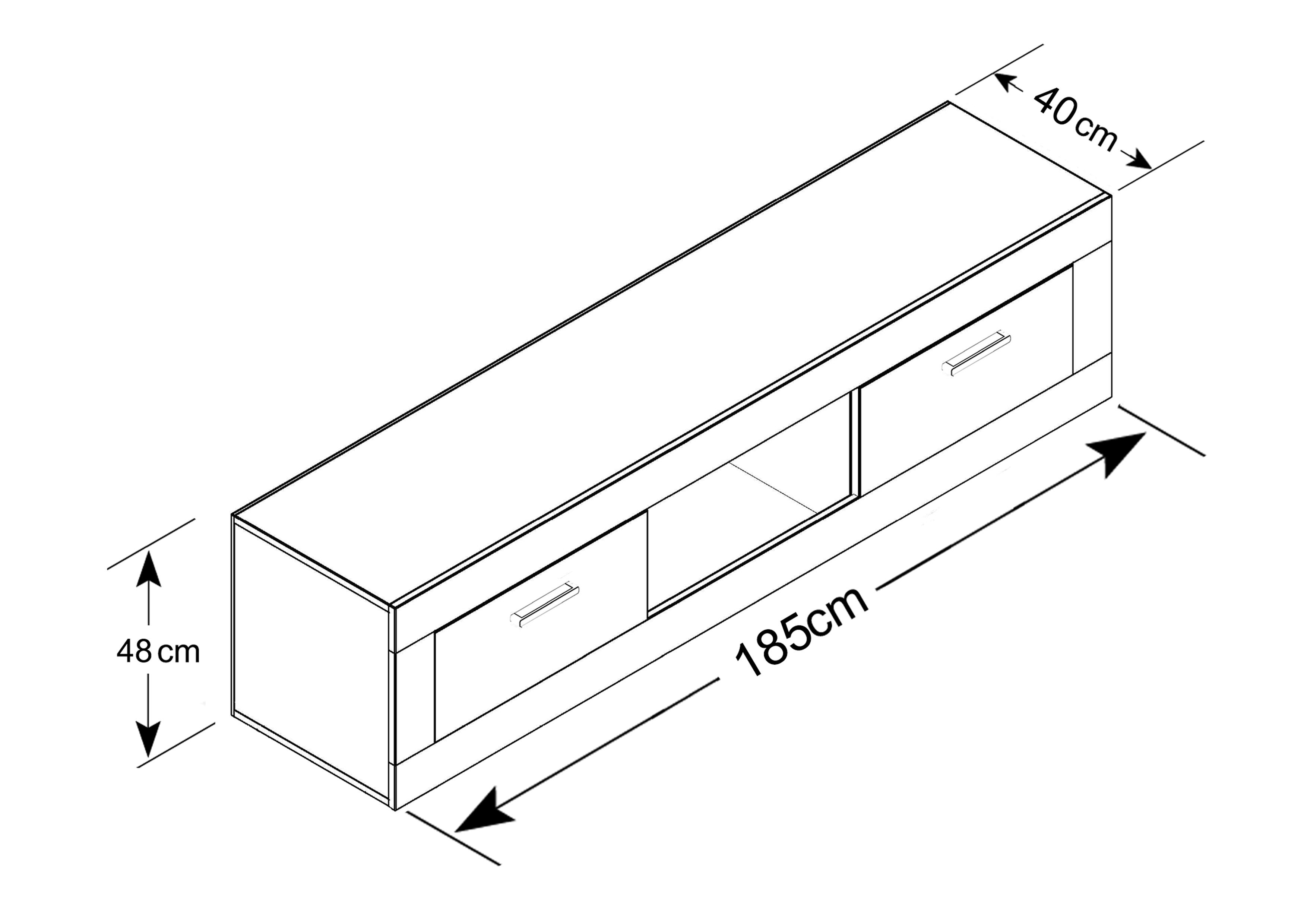 Modul TV Vias, stejar cupru + marmura alba  2