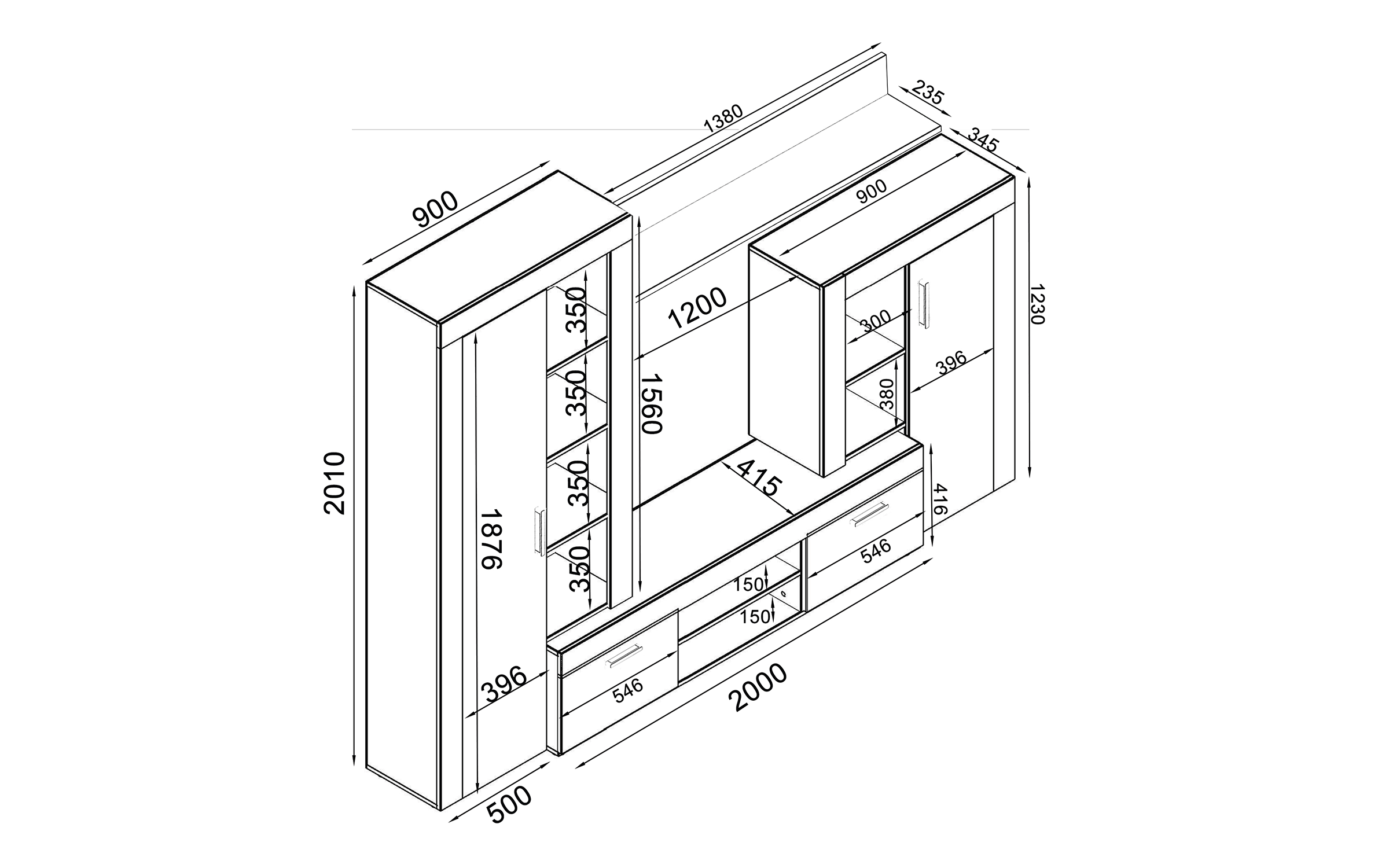 Biblioteca Navora, stejar cupru + marmura alba  2