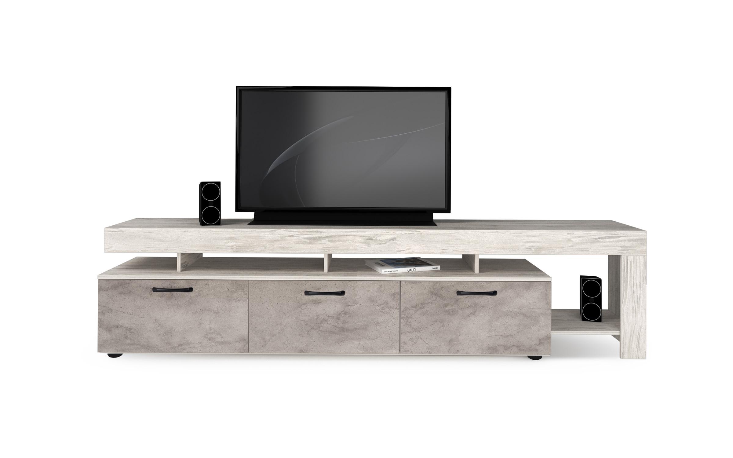 Modul TV Remino, alb + gri  1