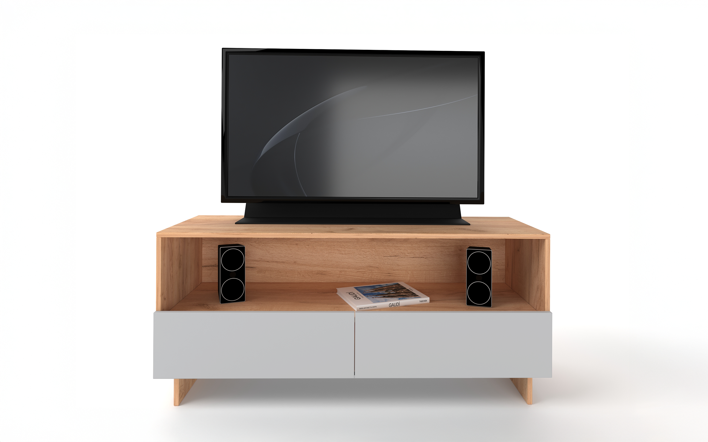 Modul TV Glory, atejar craft auriu + gri  1