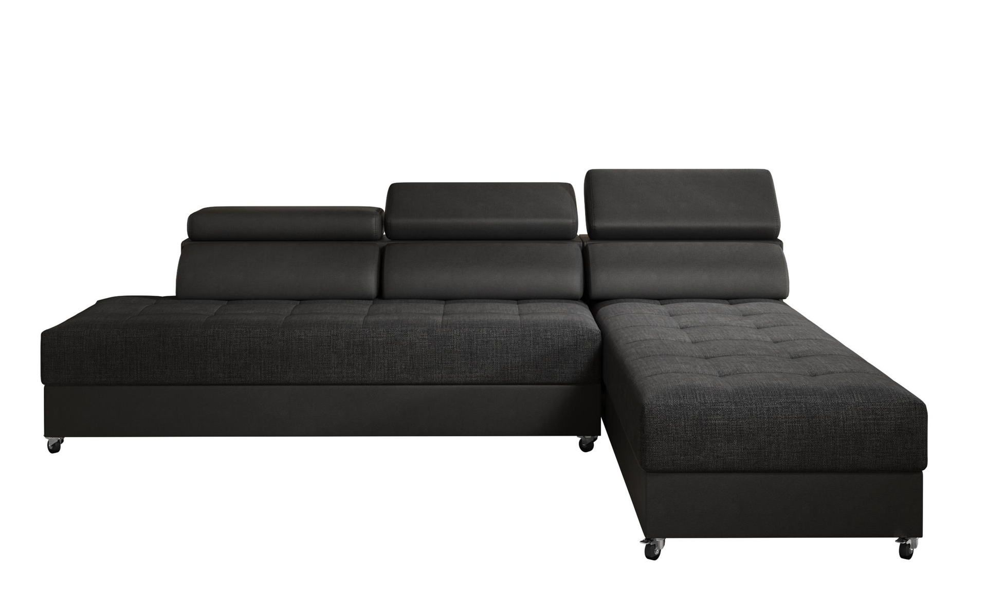 Coltar pentru living Galans Nova, gri inchis + negru  4