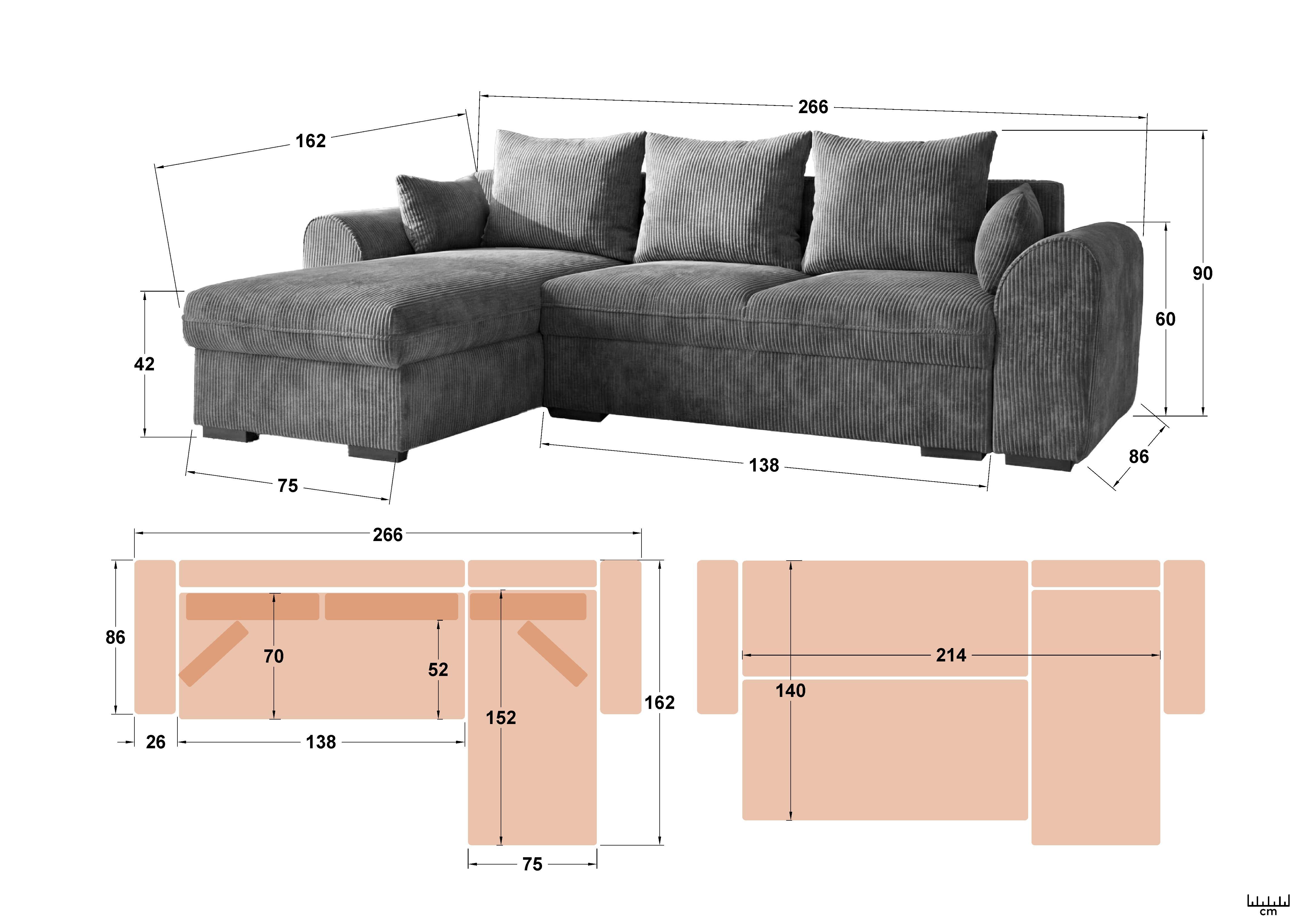 Coltar extensibil Galeti, gri inchis  2