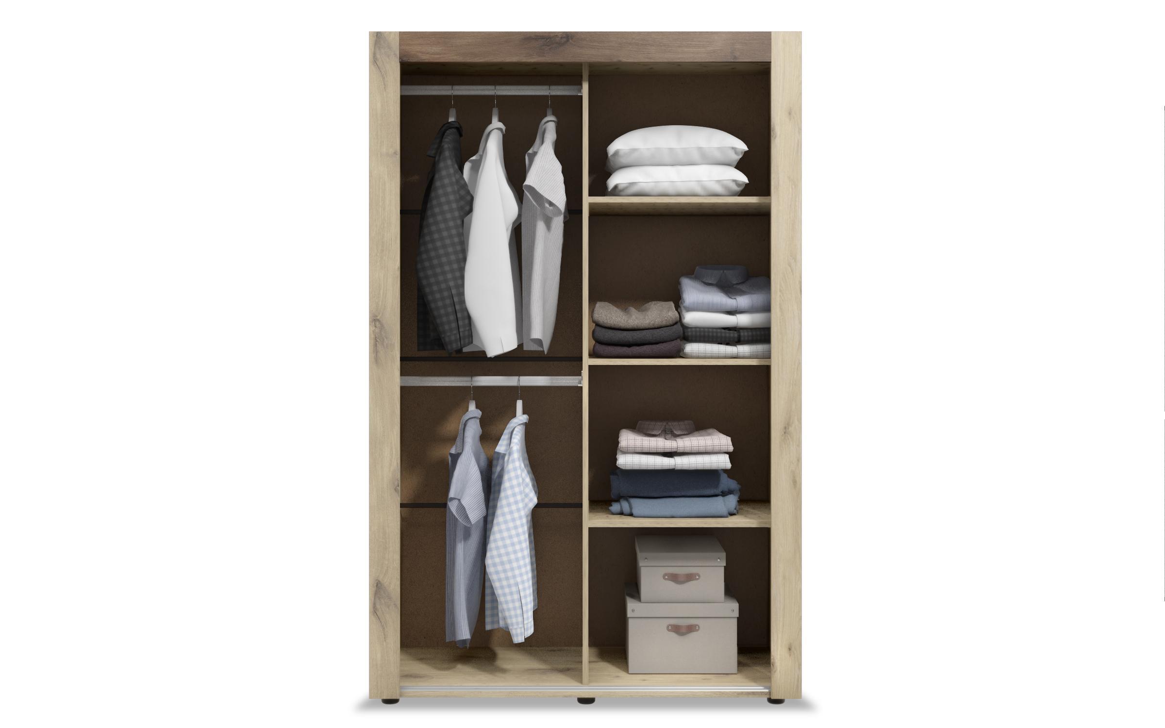 Dulap Arkon S, stejar scandinav deschis + stejar scandinav inchis  2