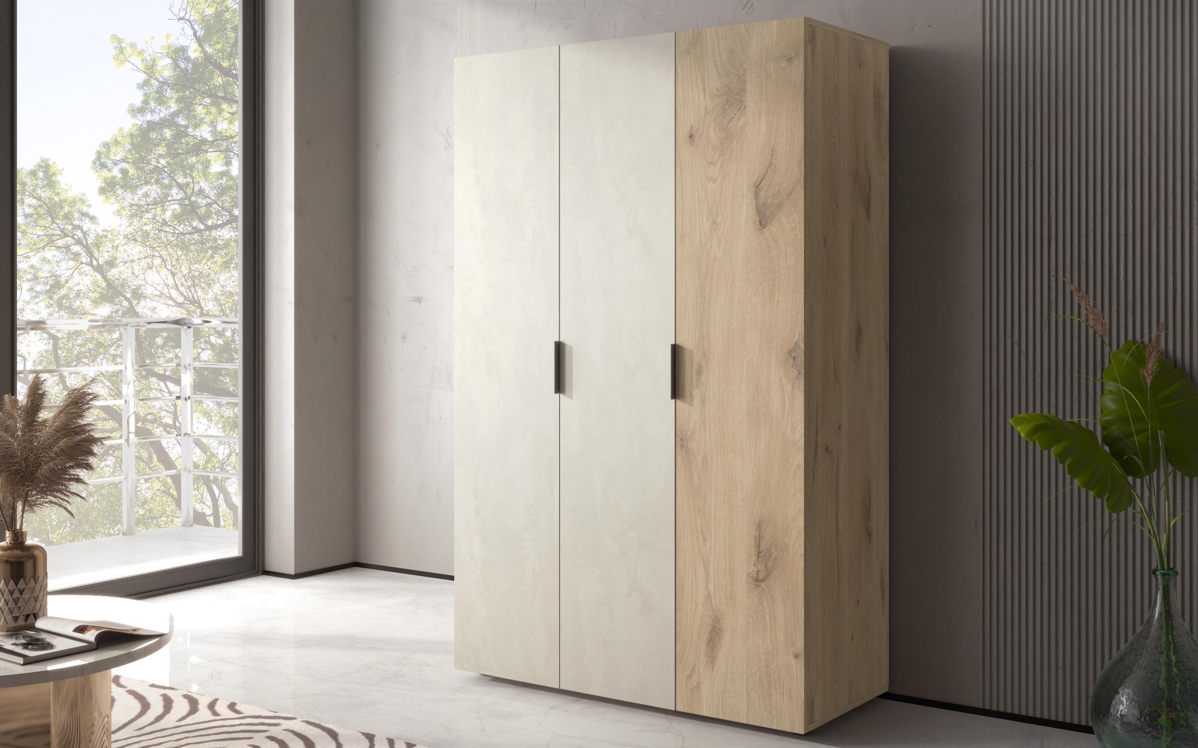 Set pentru dormitor Scandi 4, stejar scandinav deschis + Silk  3